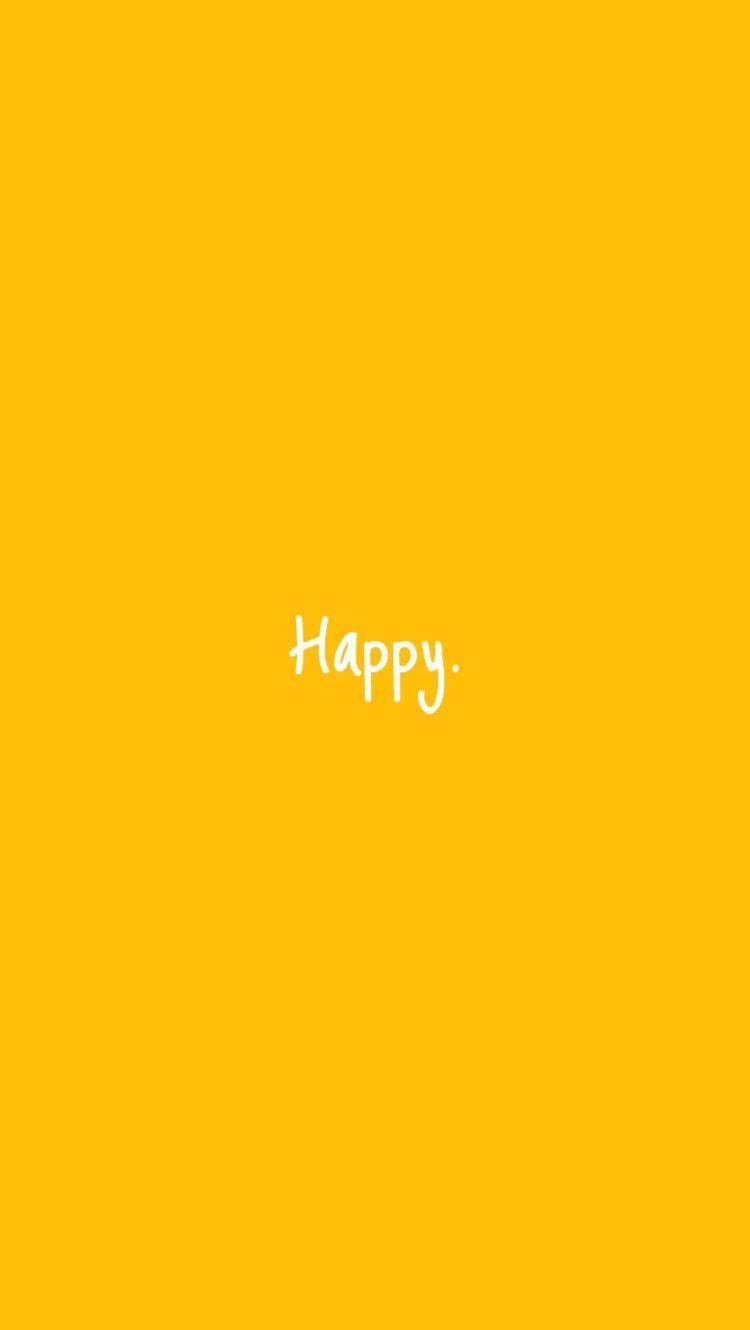 Fondo pastel amarillo lindo inscrito con Feliz Fondos de pantalla