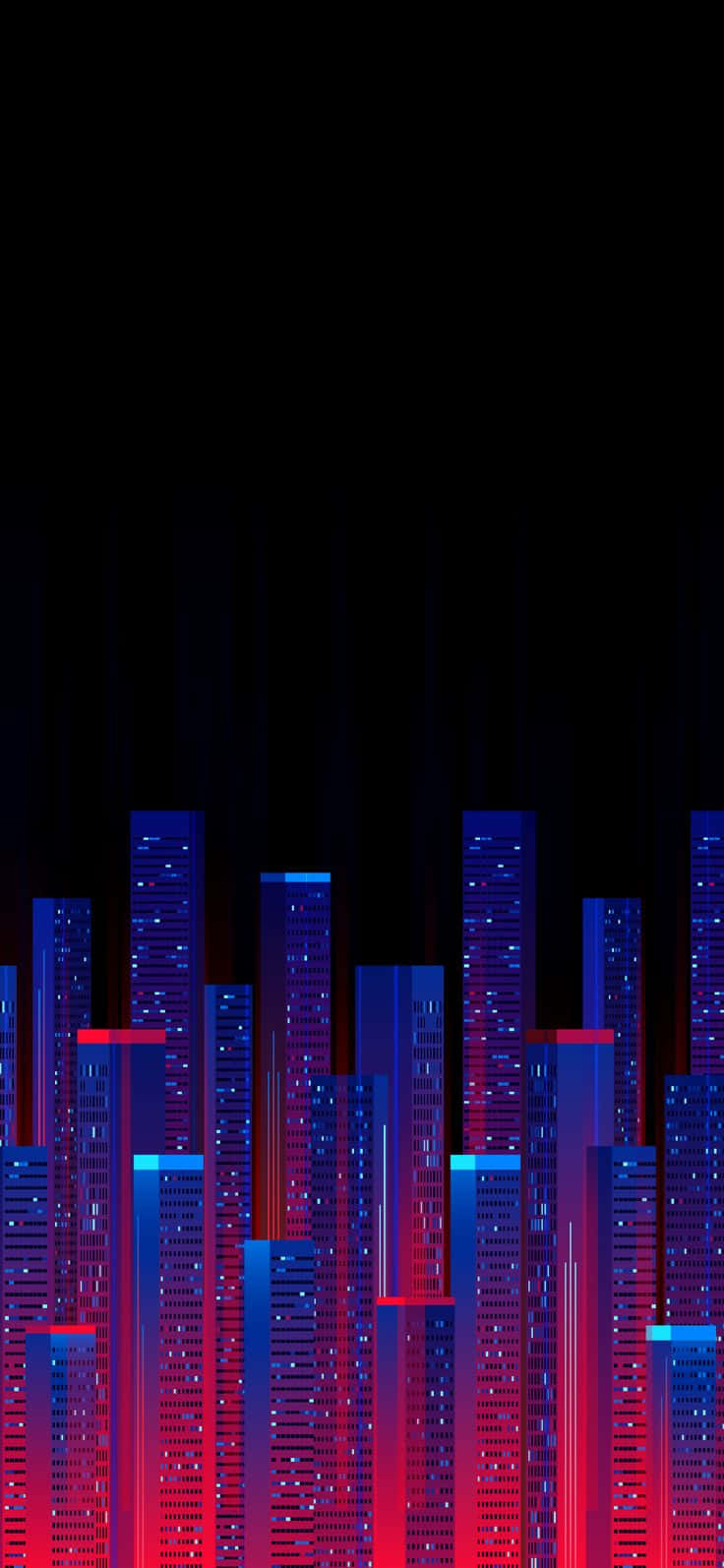 Fondo Pixel 3 OLED con Luces de Edificios Coloridos Fondos de pantalla