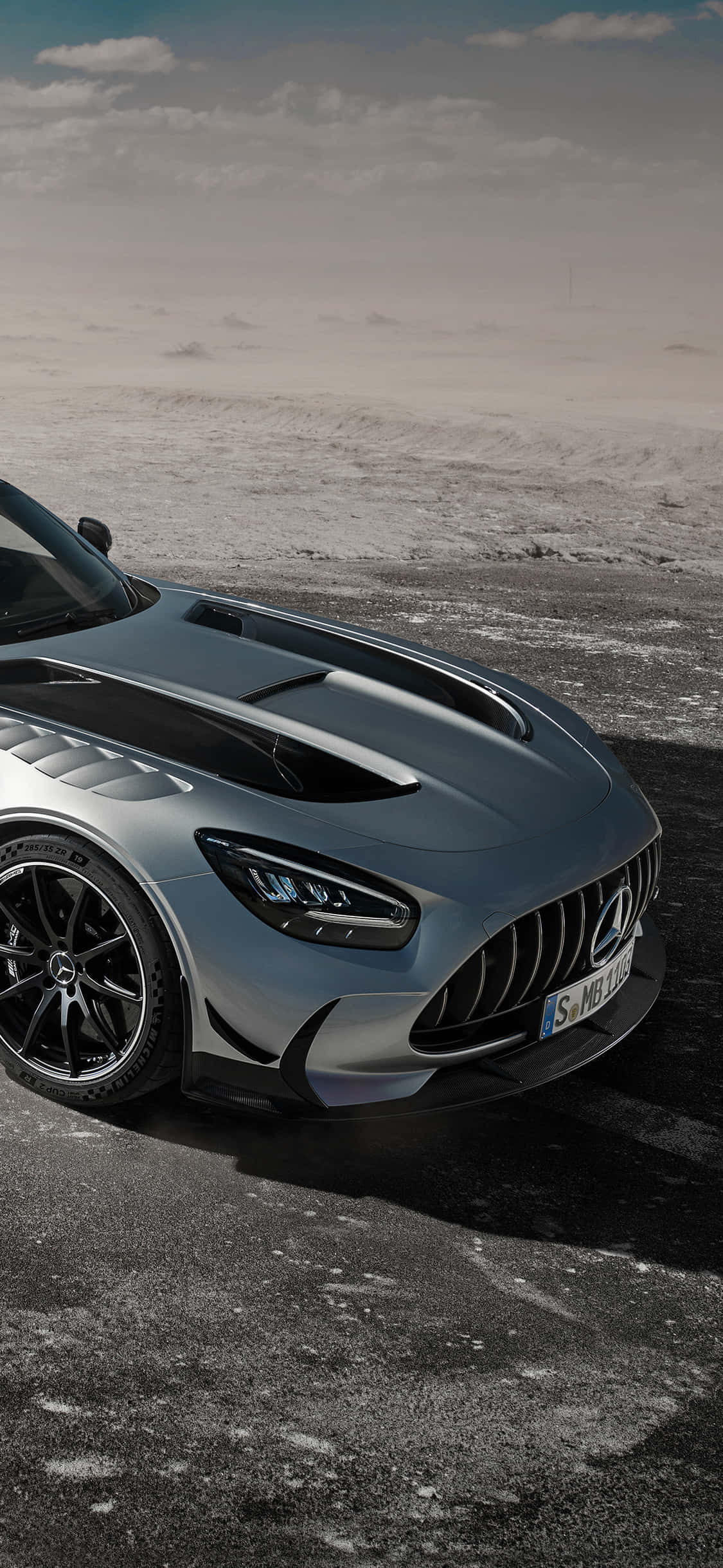 Fondo plateado de iPhone Xs Mercedes Amg Fondos de pantalla