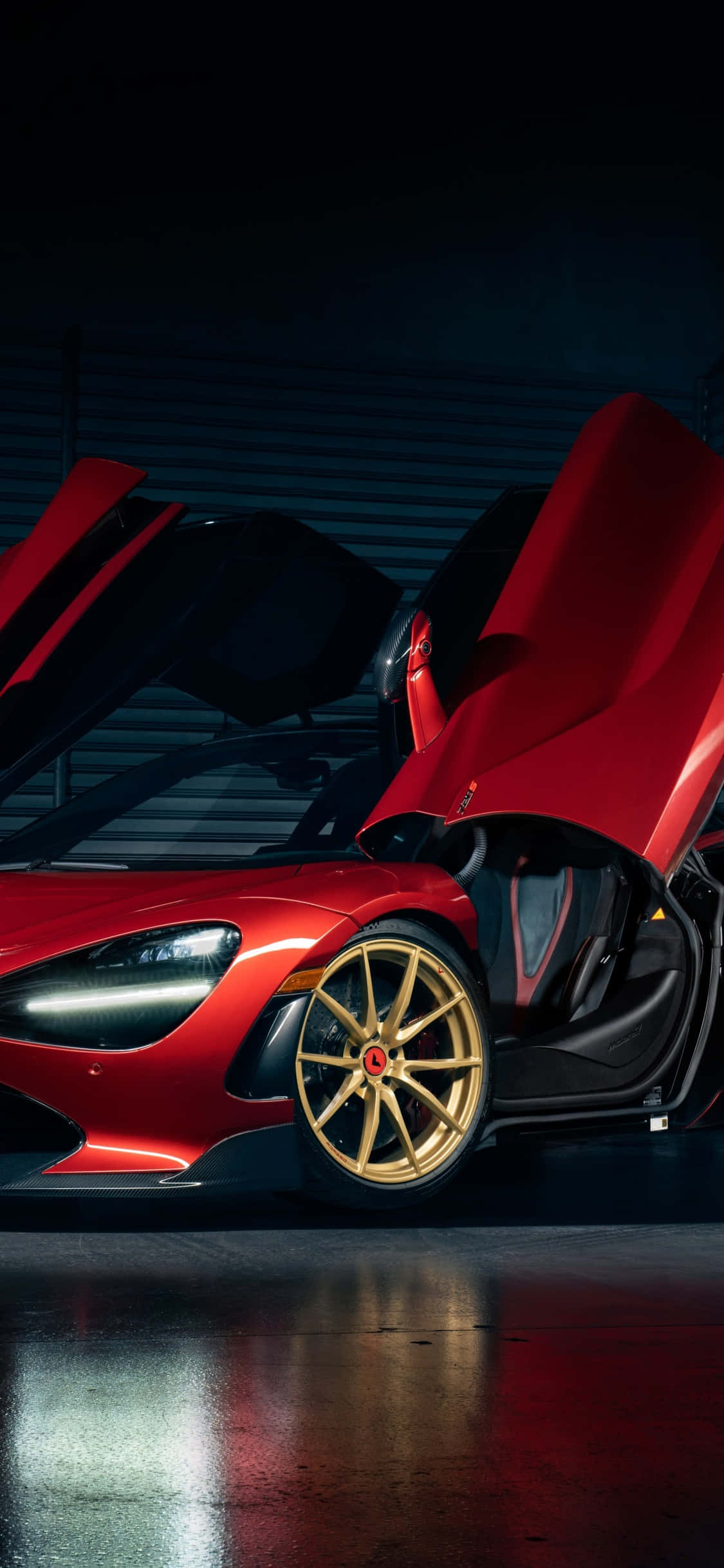 Fondo puerta roja iPhone X McLaren 720s Fondos de pantalla