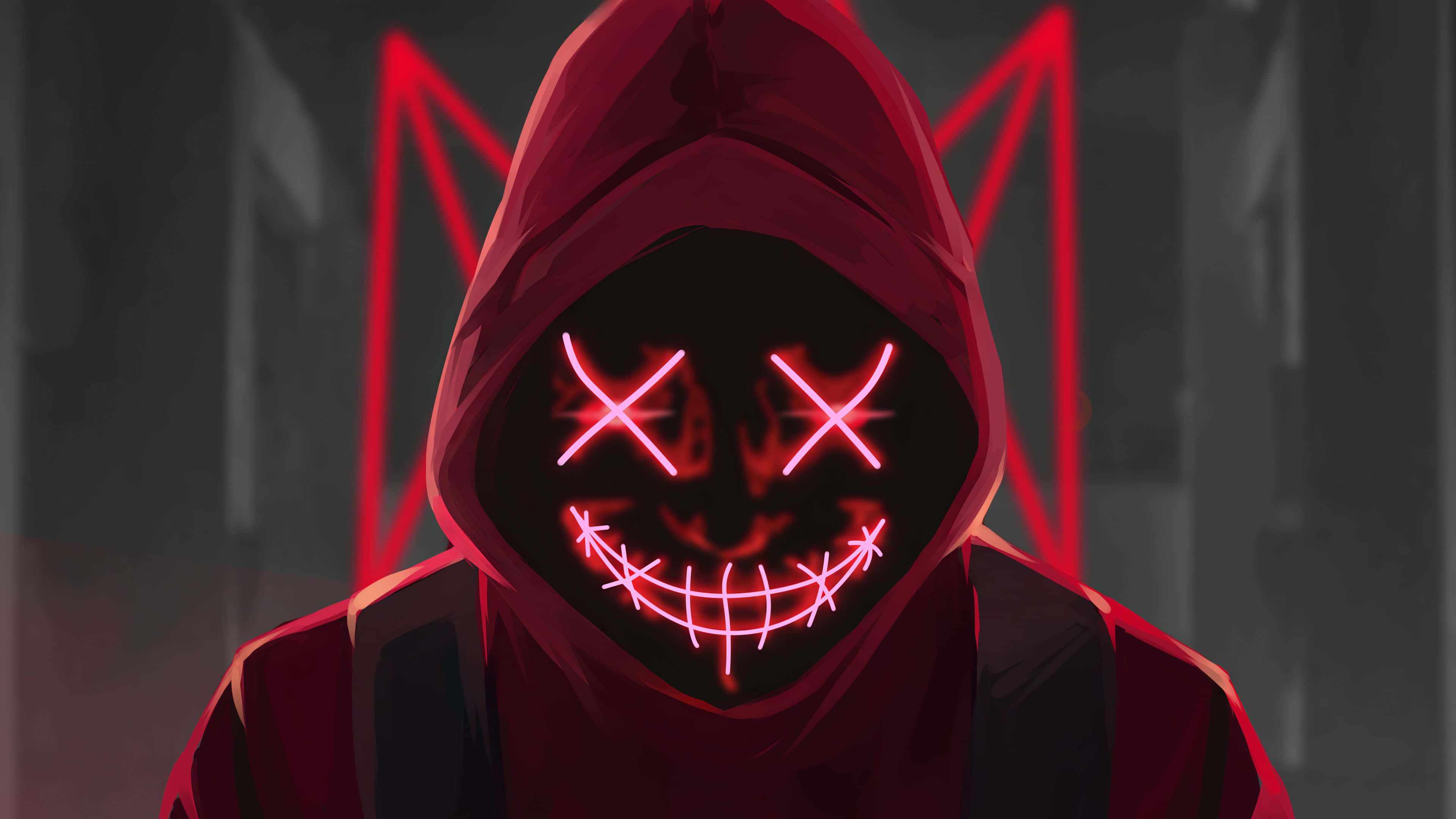 Fondo Rojo Neón Brillante Fondos de pantalla