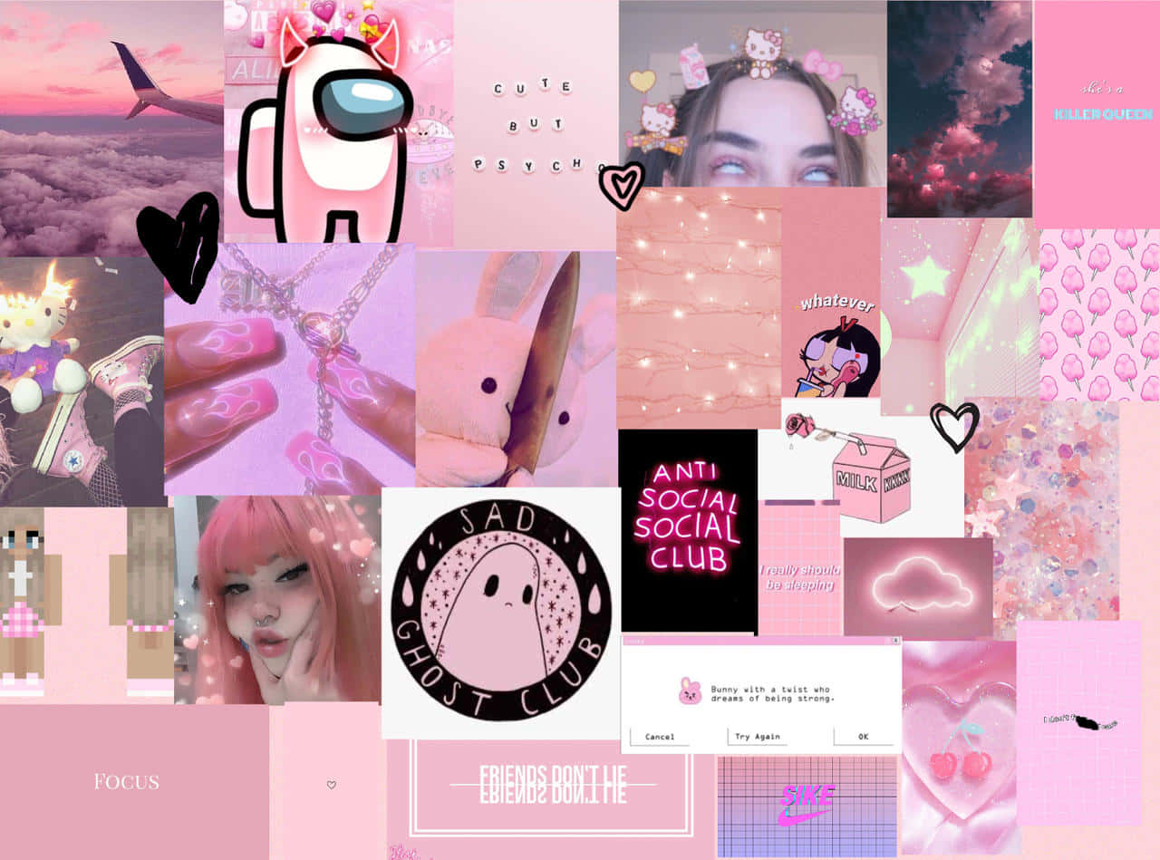 Fondo rosa alegre y lindo Fondos de pantalla