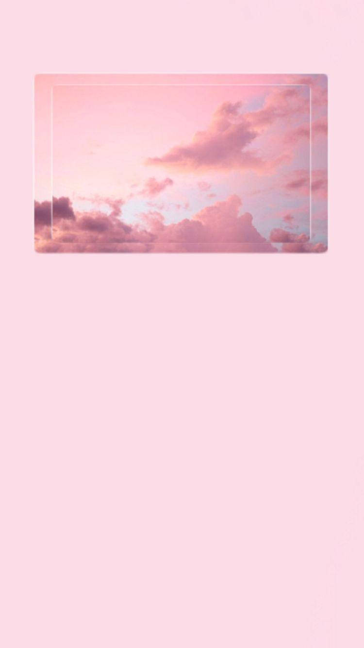 Fondo rosa estético con cielo enmarcado para iPhone Fondos de pantalla