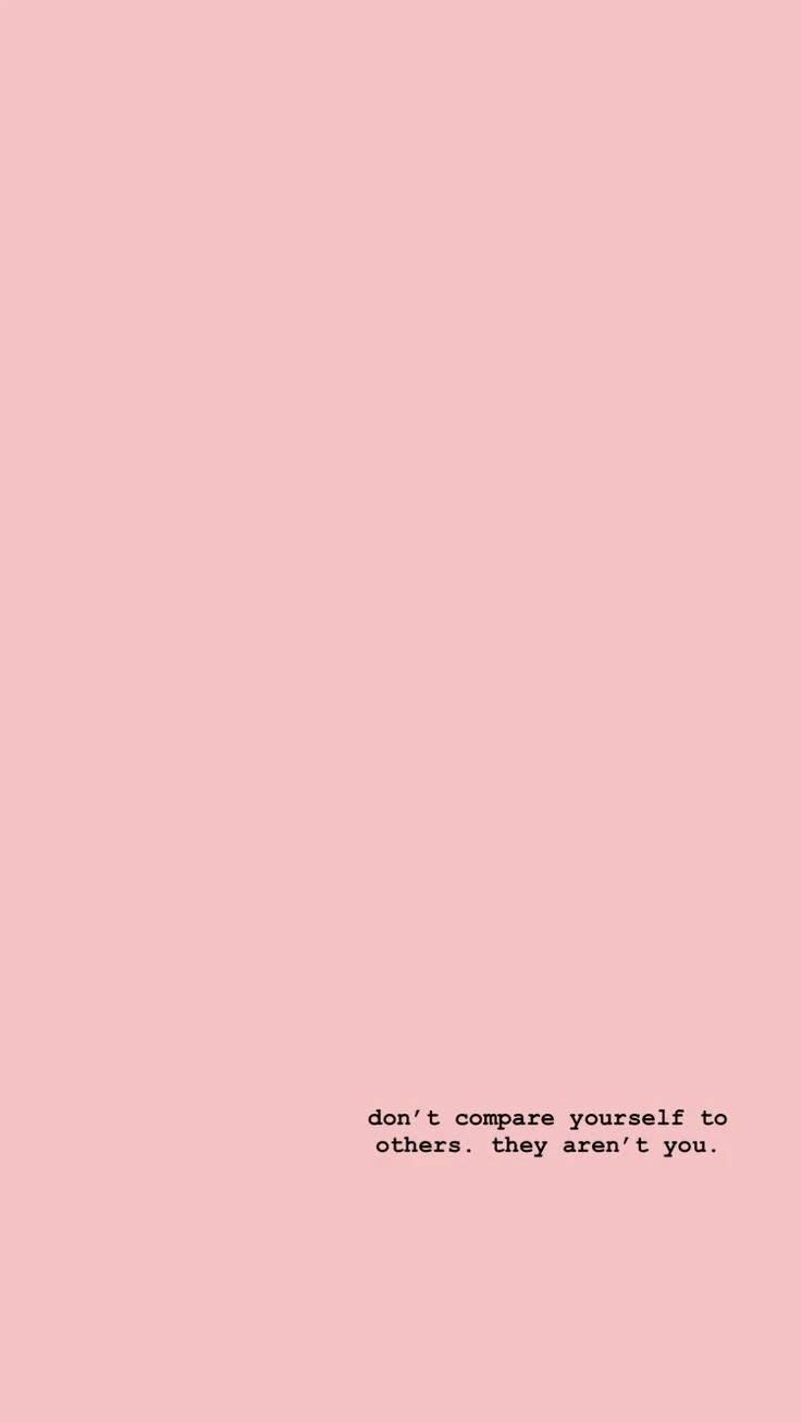 Fondo rosa minimalista con frase linda Fondos de pantalla