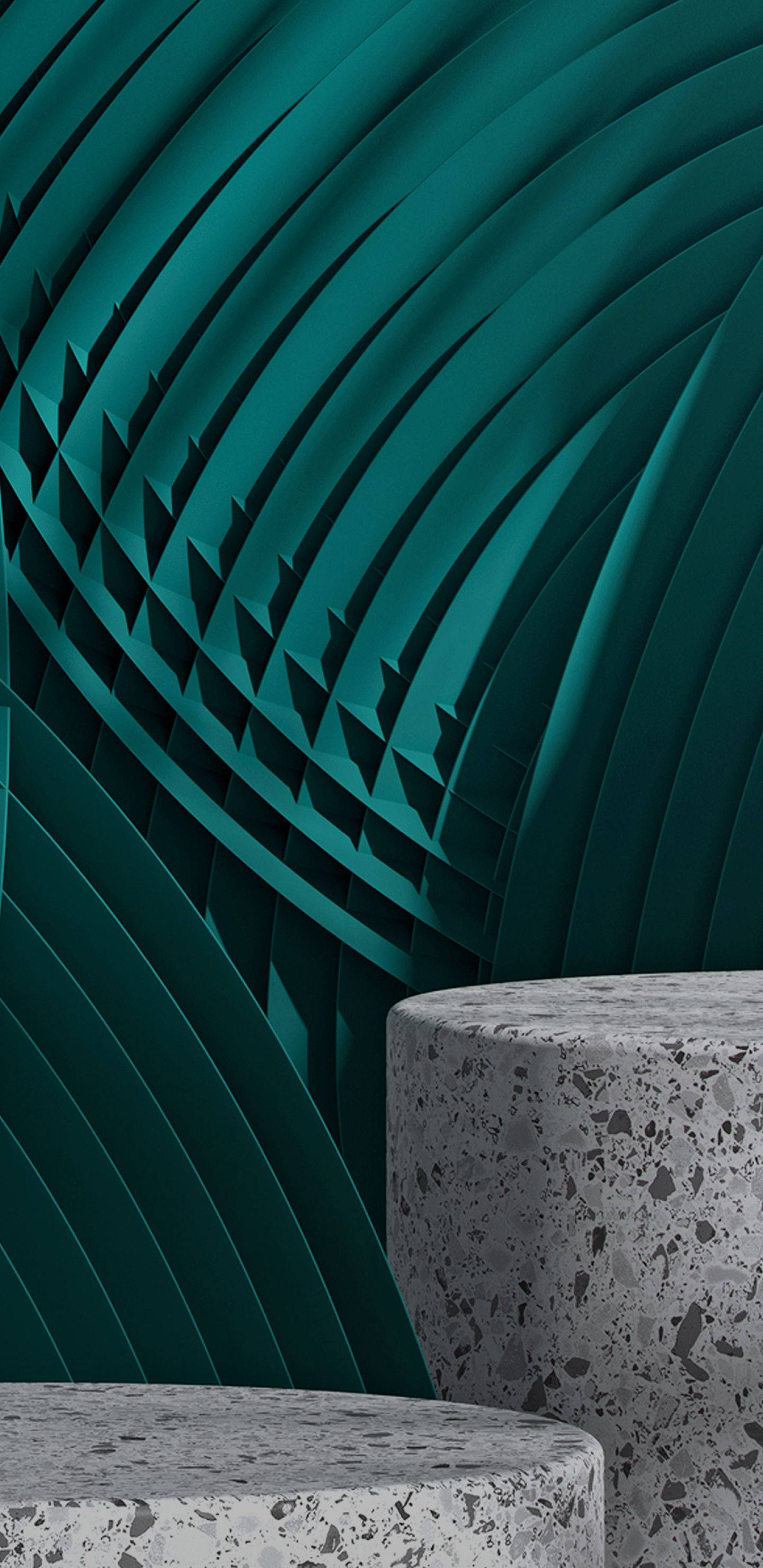 Fondo Samsung A51 Plataformas de Mármol Estética Verde Fondos de pantalla