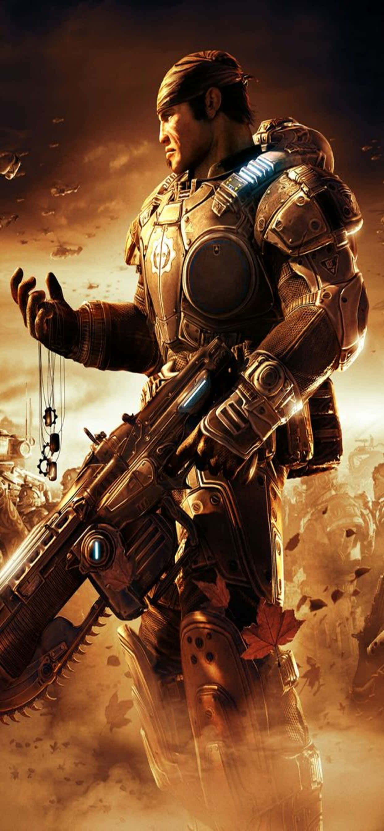 Fondo sepia de Marcus para iPhone XS Max de Gears of War 5 Fondos de pantalla