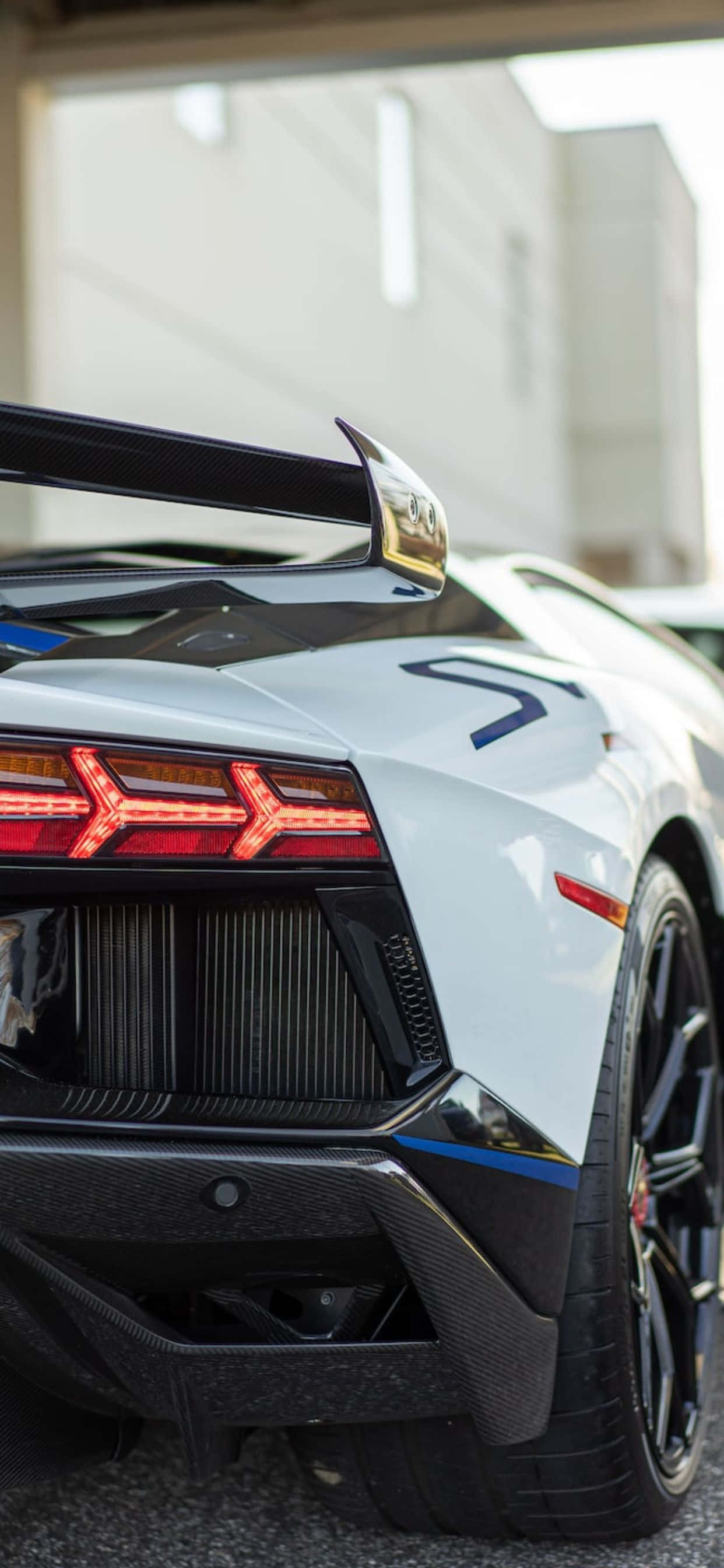 Fondo iPhone XS Max Lamborghini Blanco Trasero Fondos de pantalla