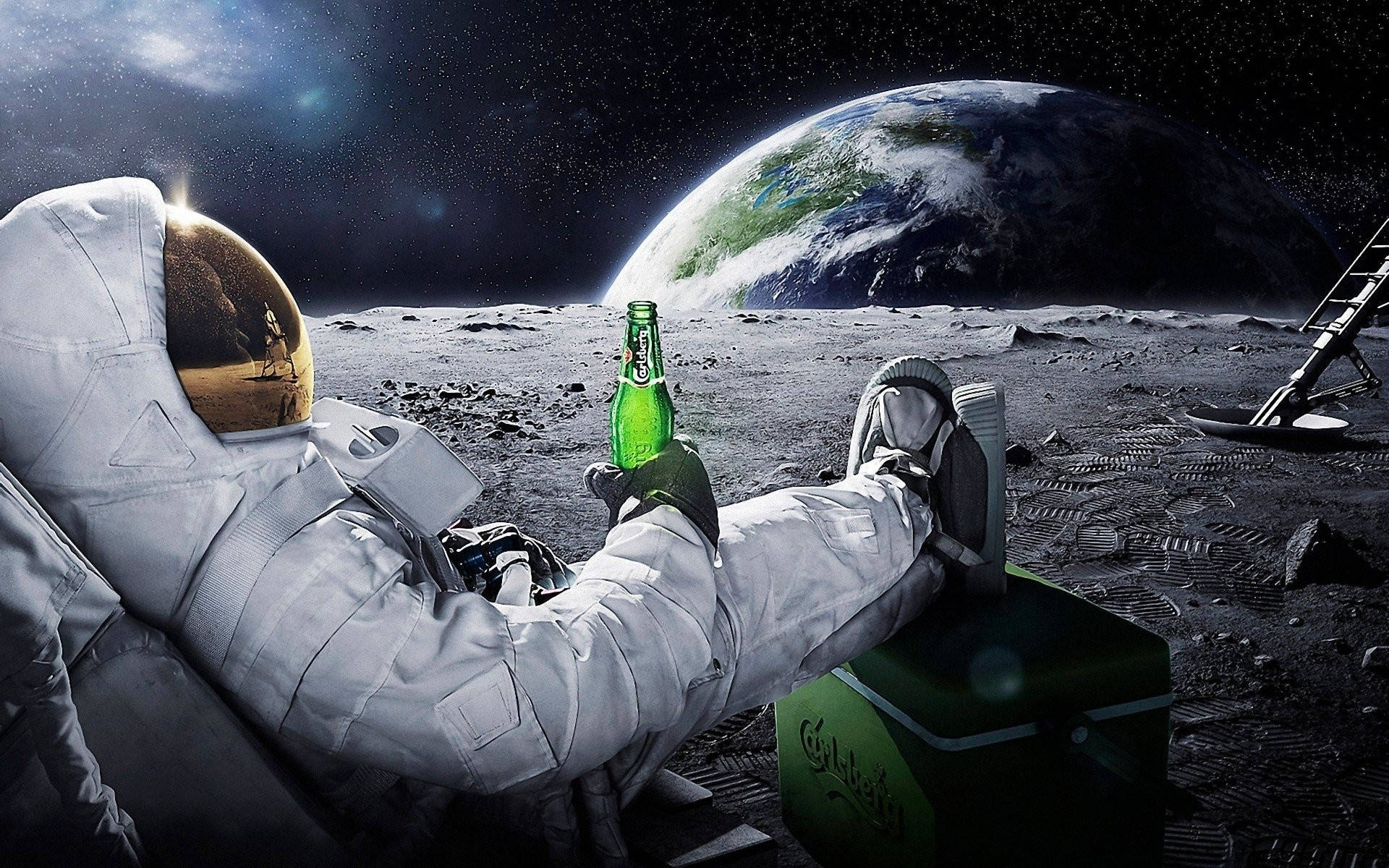 Fondo único de relajación en la luna para laptop Fondos de pantalla