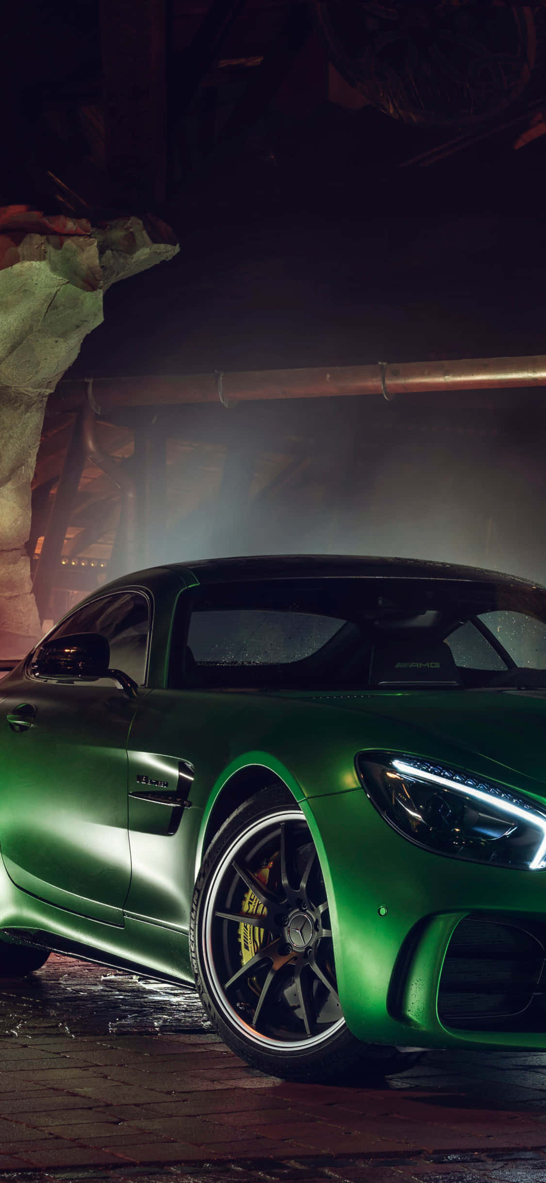 Fondo Verde de Mercedes AMG para iPhone Xs Fondos de pantalla