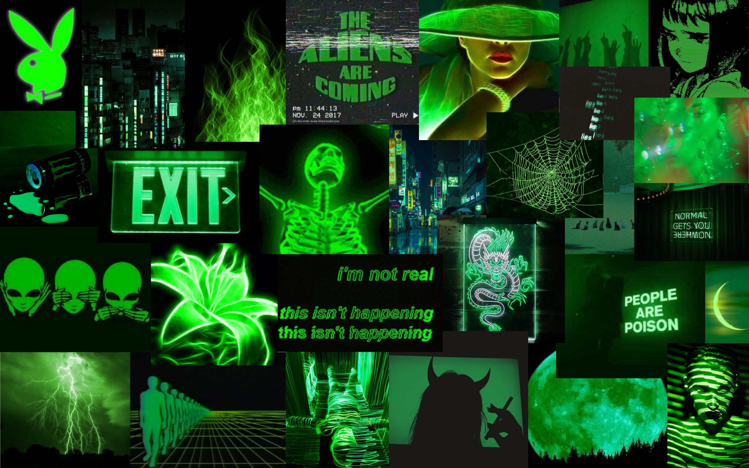 Fondo Verde Neón Vibrante Fondos de pantalla