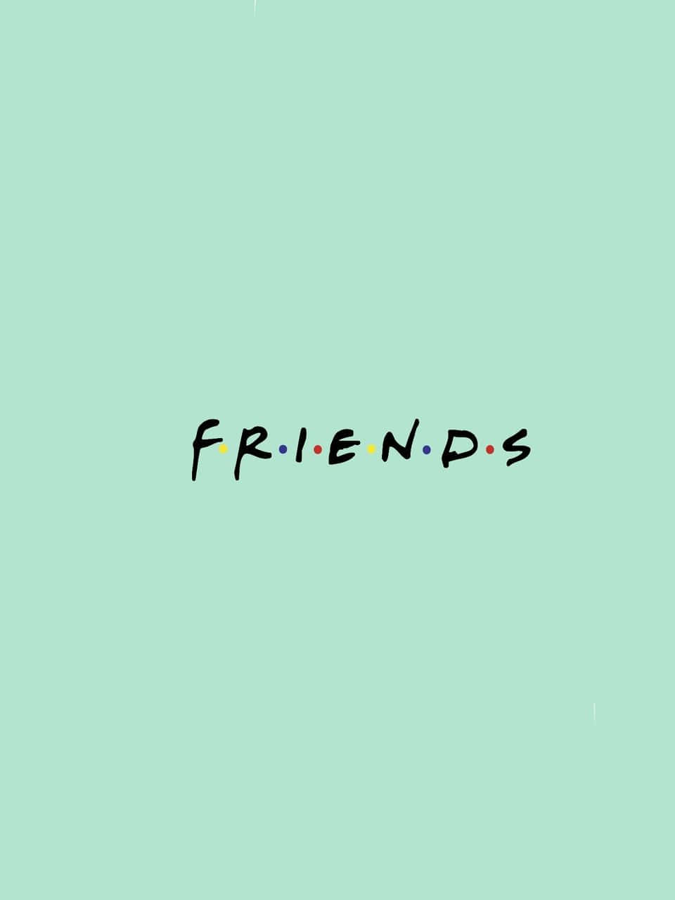 Fondo verde pastel con la palabra Friends Fondos de pantalla