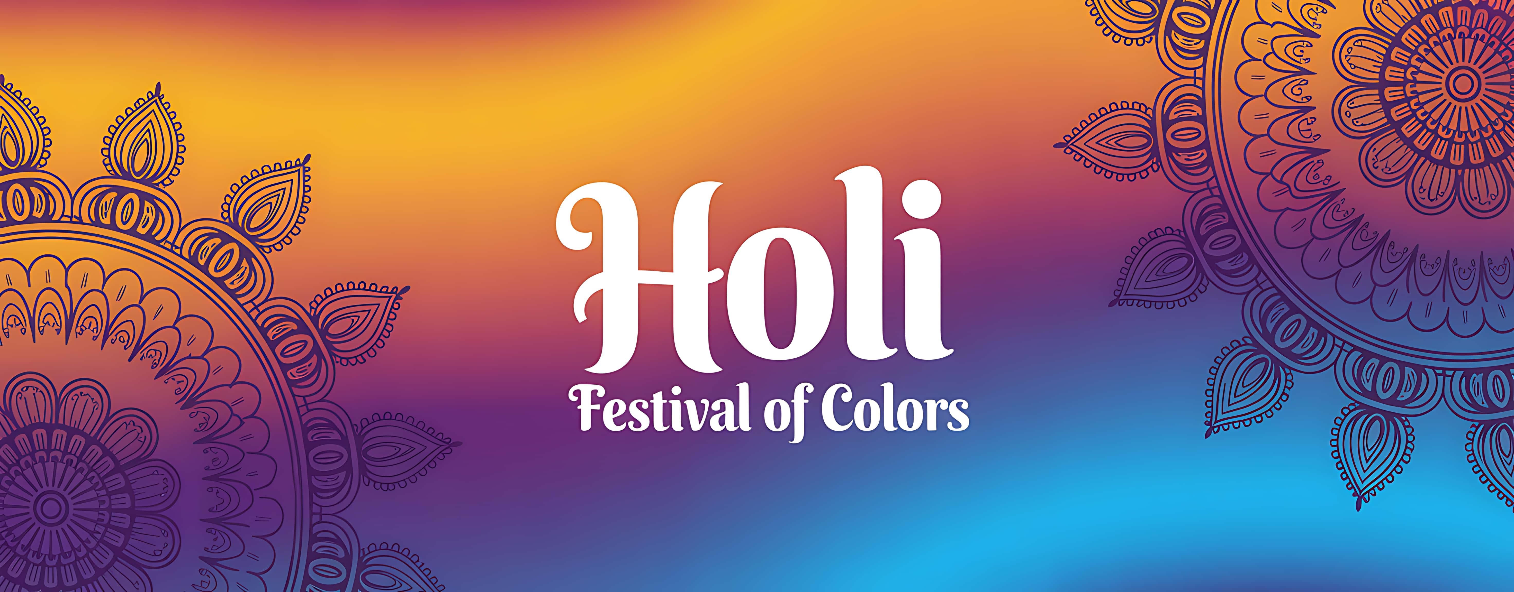 Fondo vibrante de celebración del festival de colores Holi Fondos de pantalla