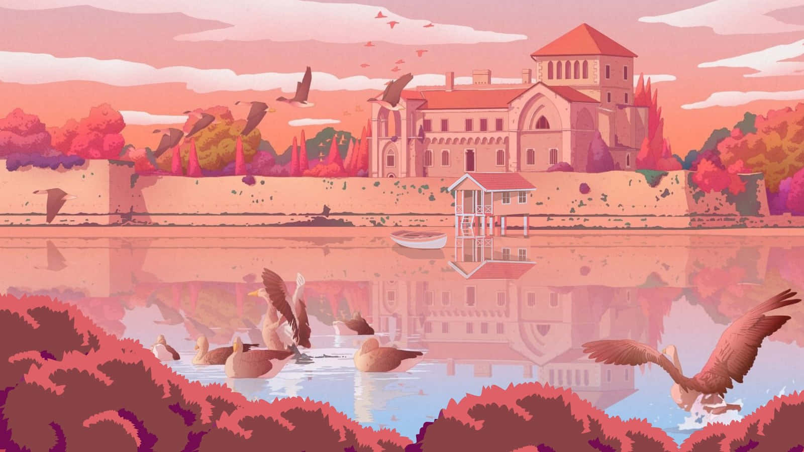 Fondos de anime rosa estético Fondos de pantalla