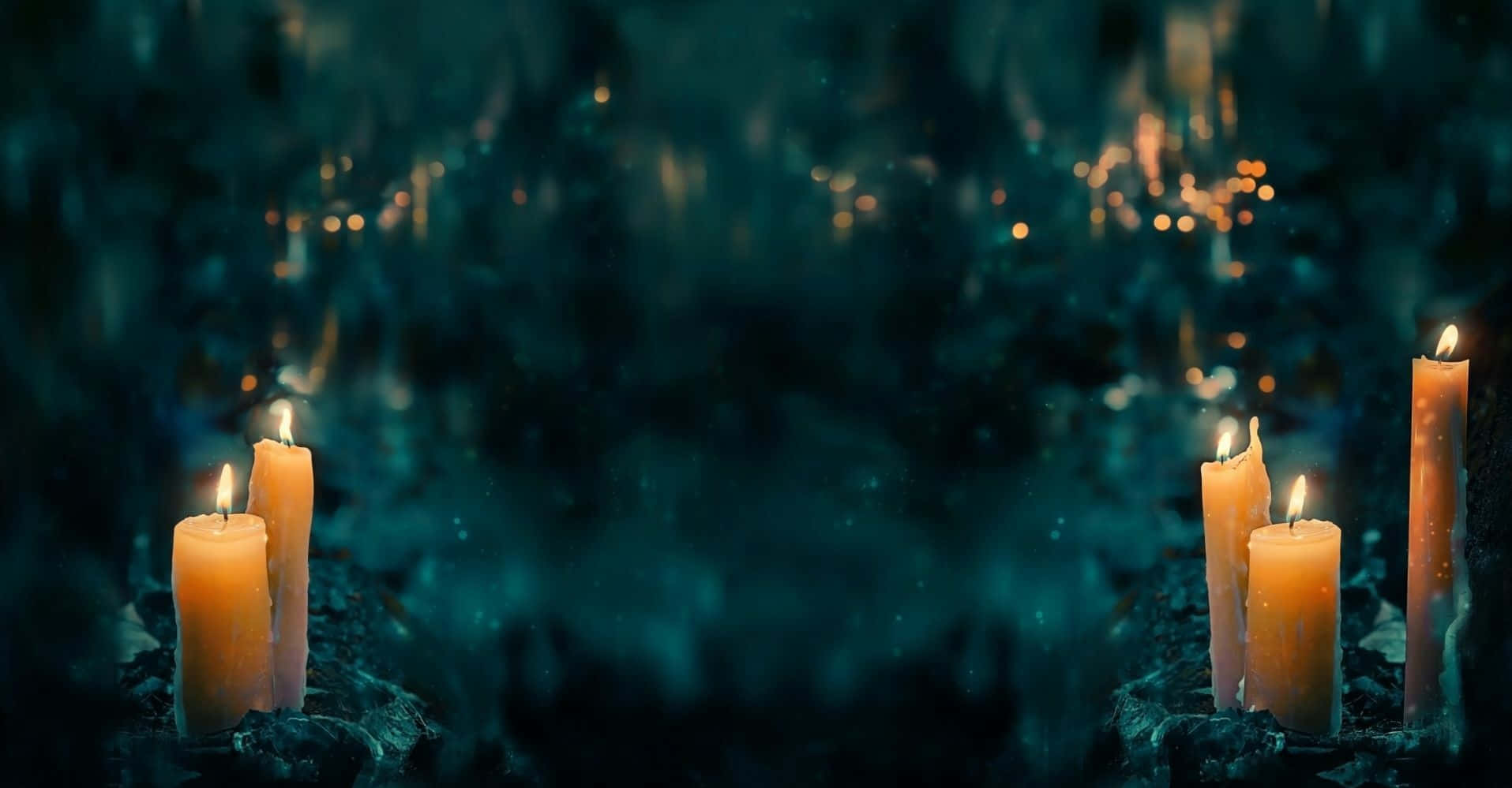 Fondos de Velas Encendidas para Halloween en Zoom Fondos de pantalla