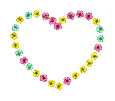 Formación de Corazón Floral Fondos de pantalla