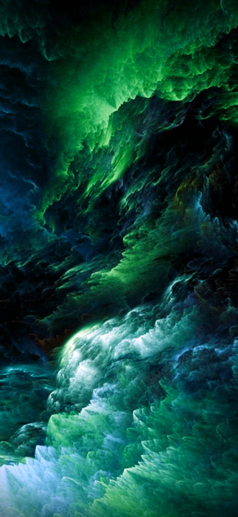 Formaciones de Roca y Cristal Verde para iPhone Fondos de pantalla