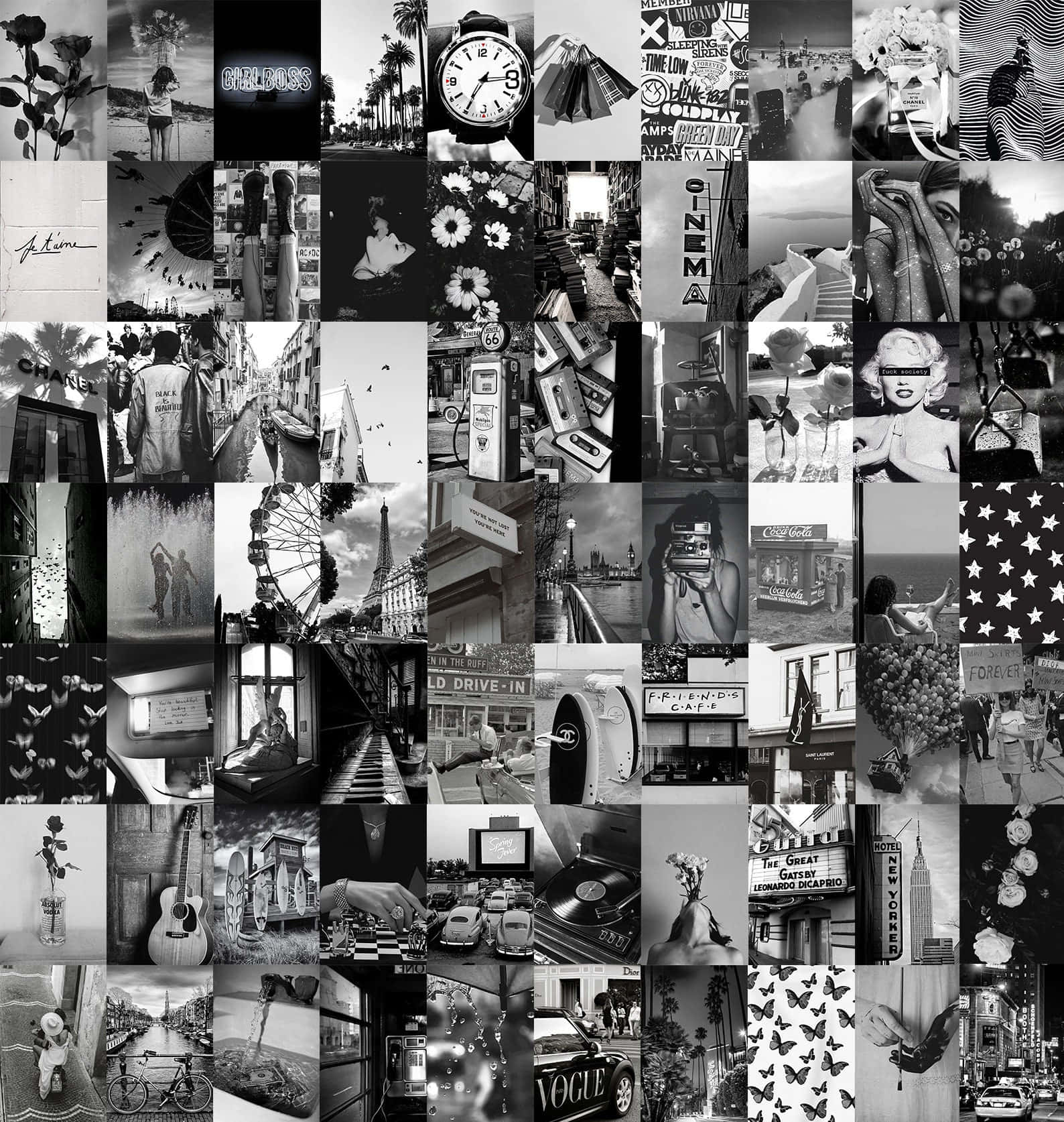 Formas abstractas con patrones en blanco y negro Fondos de pantalla