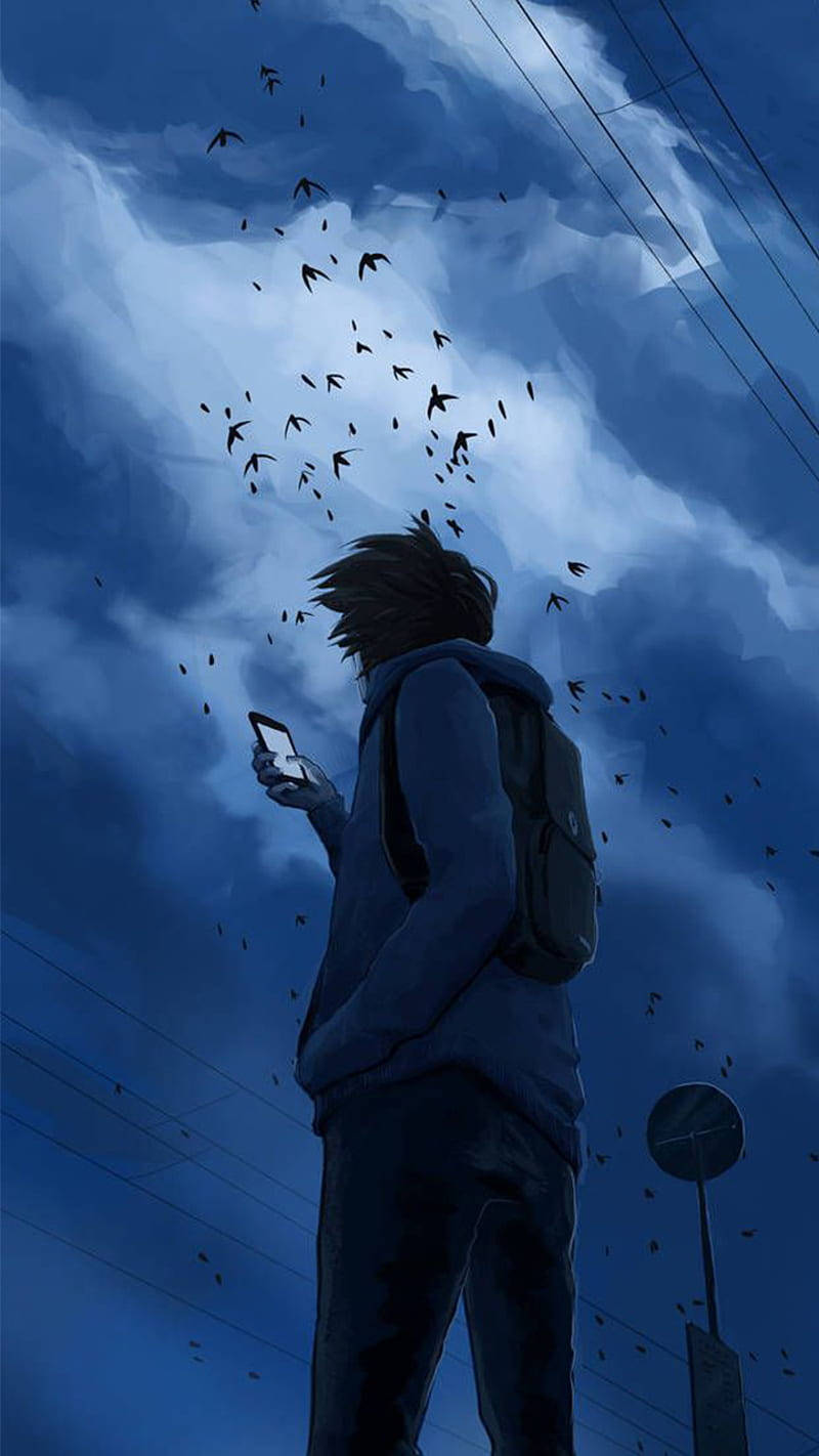 Foto de Anime Cool de un Chico Solitario Fondos de pantalla