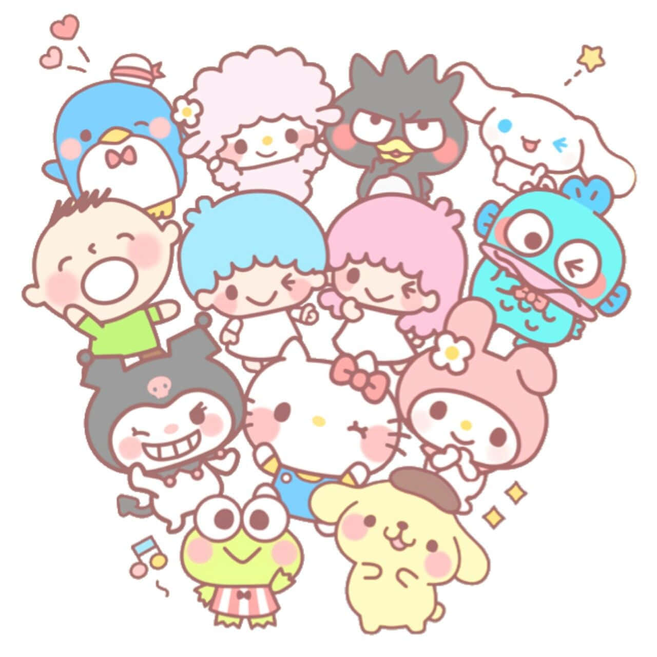 Foto de Hello Kitty con su grupo de amigos Fondos de pantalla