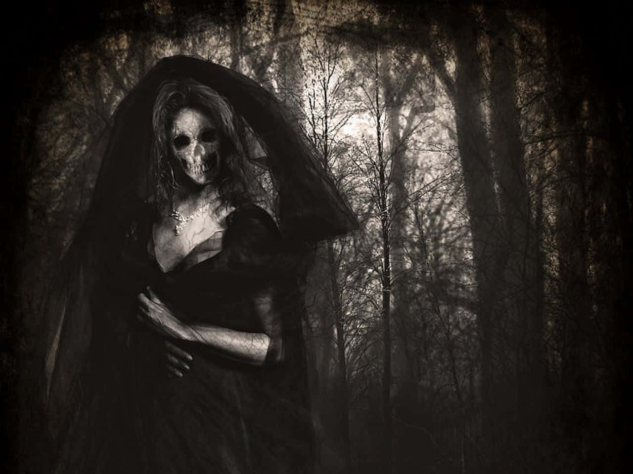 Foto de novia esqueleto tenebrosa Fondos de pantalla