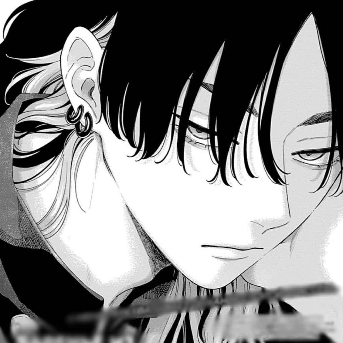 Foto de perfil de anime en blanco y negro Fondos de pantalla