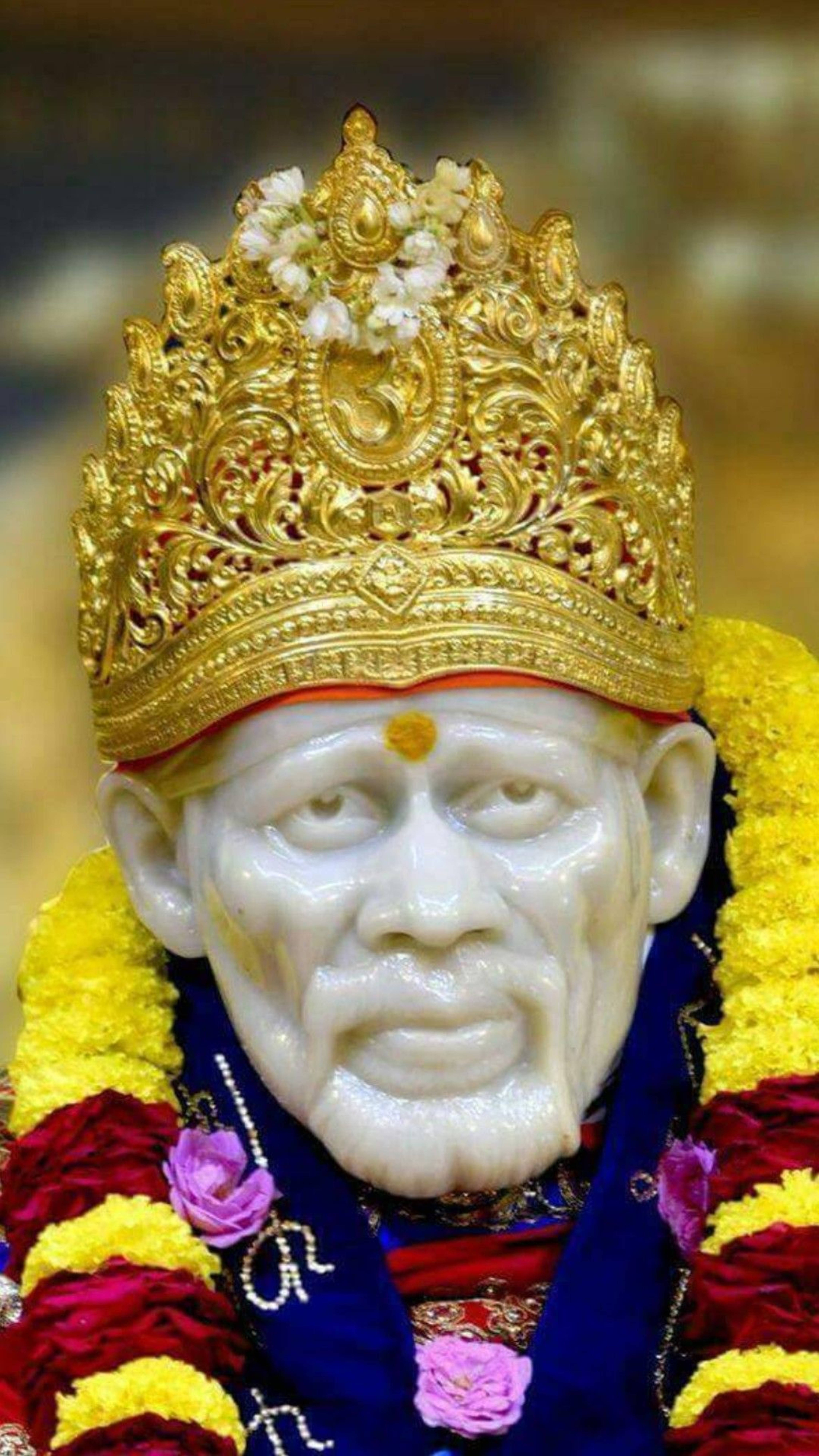 Foto enfocada de Sai Baba 4K Fondos de pantalla