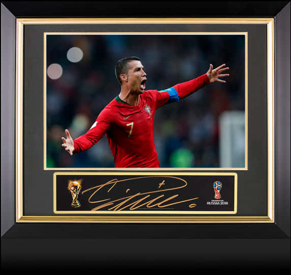 Foto enmarcada de Cristiano Ronaldo celebrando con Portugal Fondos de pantalla