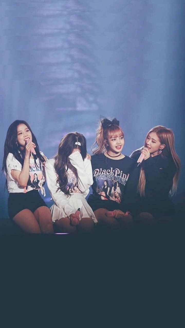 Foto espontánea y linda de Blackpink en el escenario Fondos de pantalla