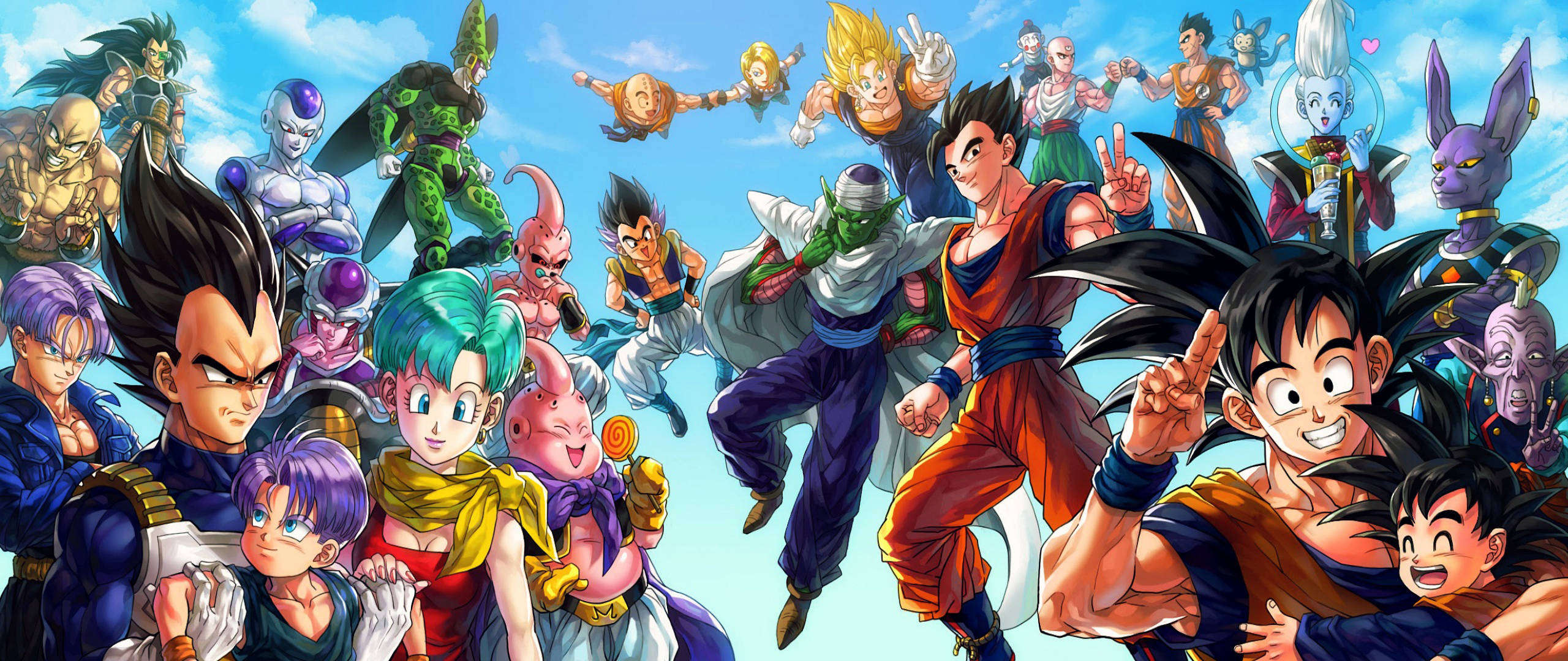 Foto grupal de Dragon Ball con Goten Fondos de pantalla