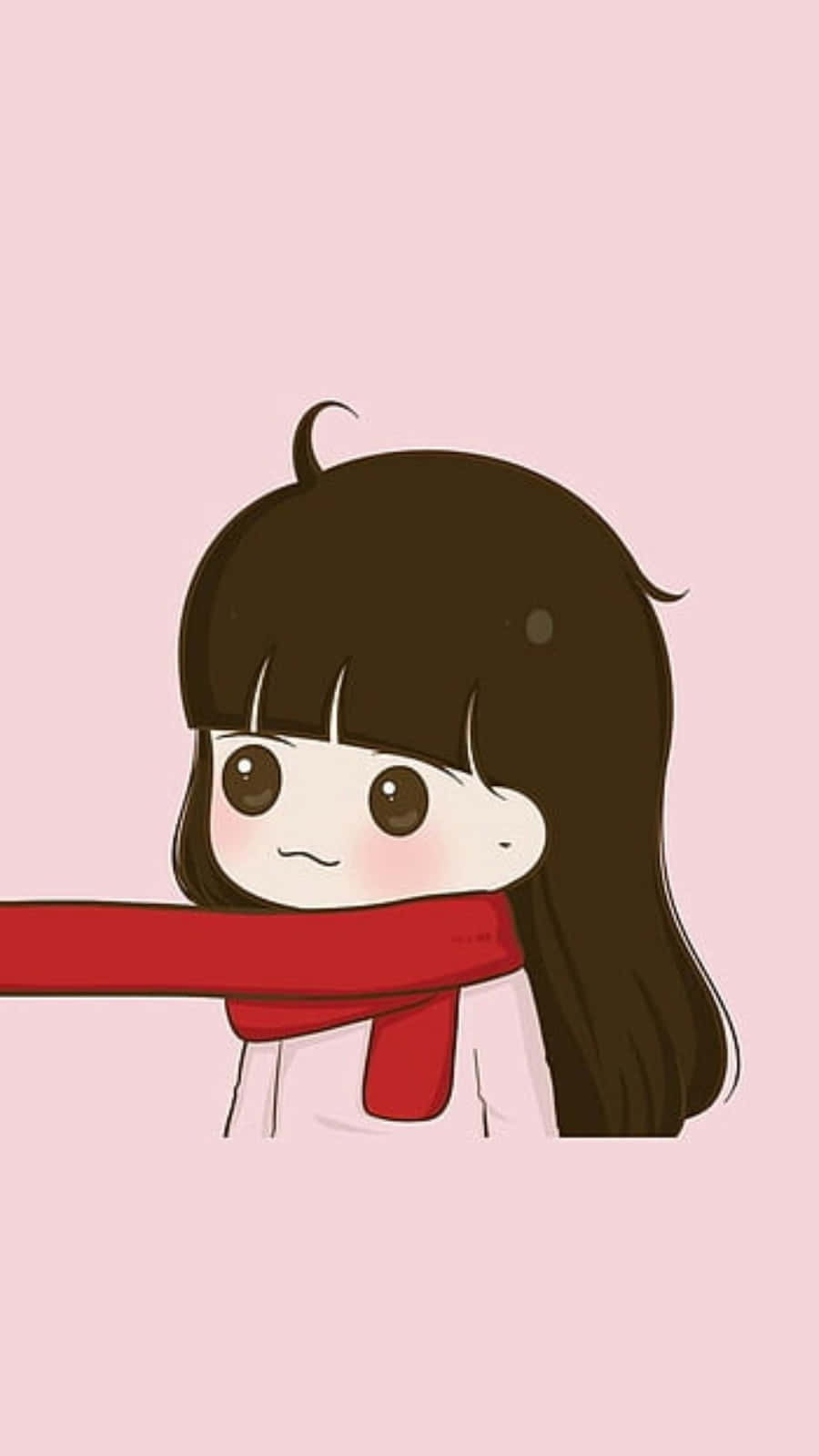 Fotos de Chica Anime Linda con Bufanda Roja para Perfil Fondos de pantalla