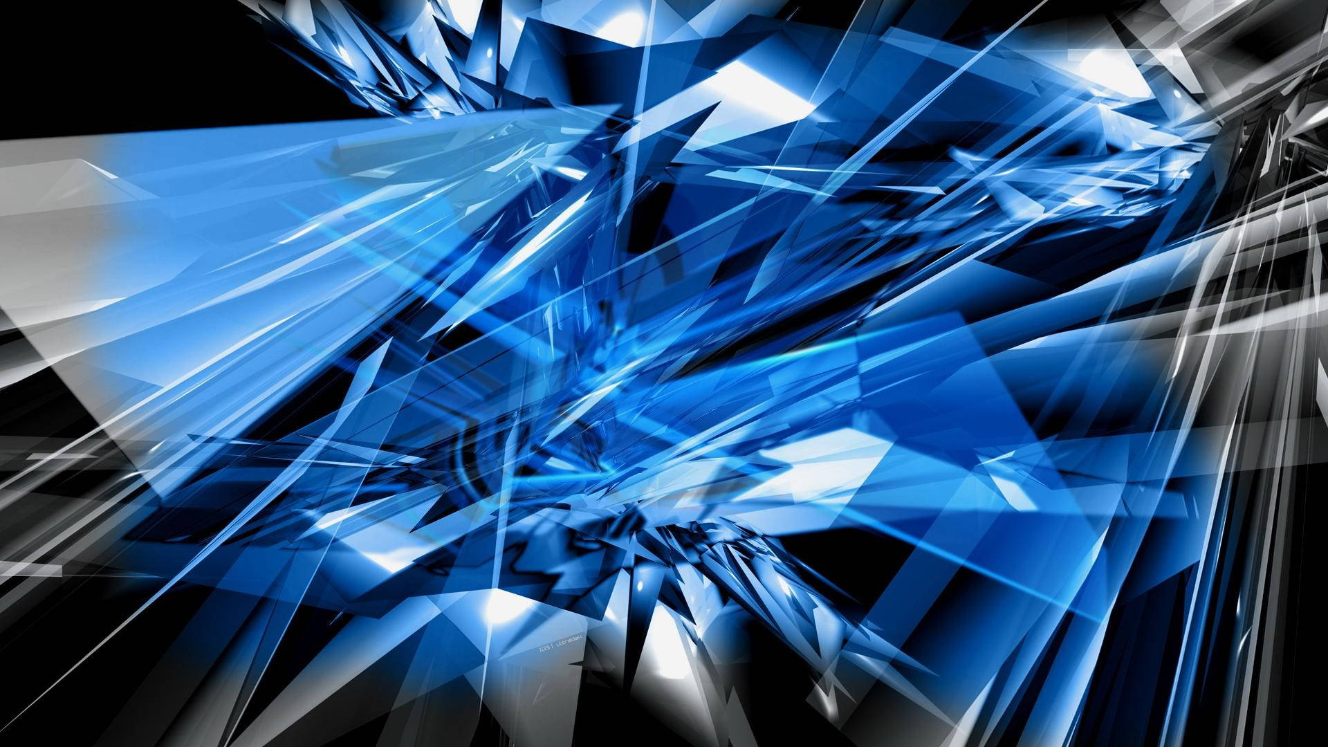 Fragmentos de vidrio azul frío Fondos de pantalla