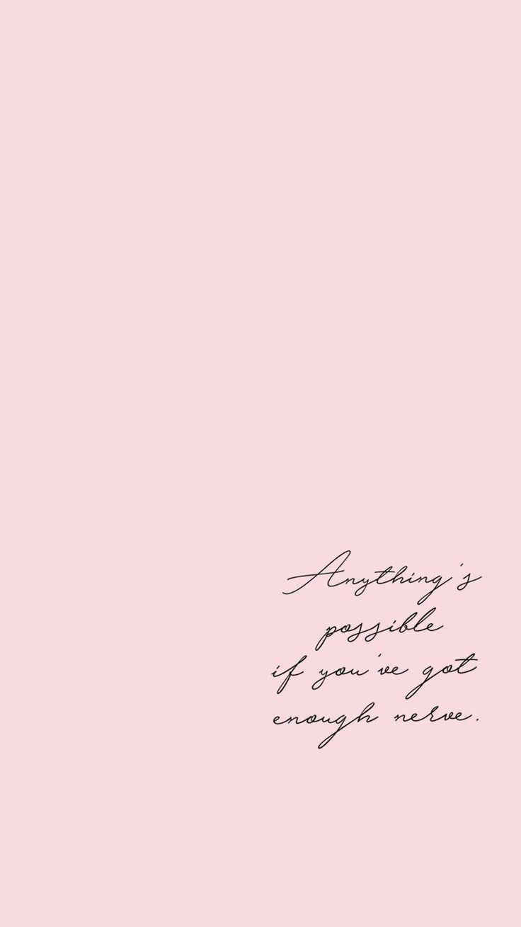 Frases en cursiva rosa estético para iPhone Fondos de pantalla