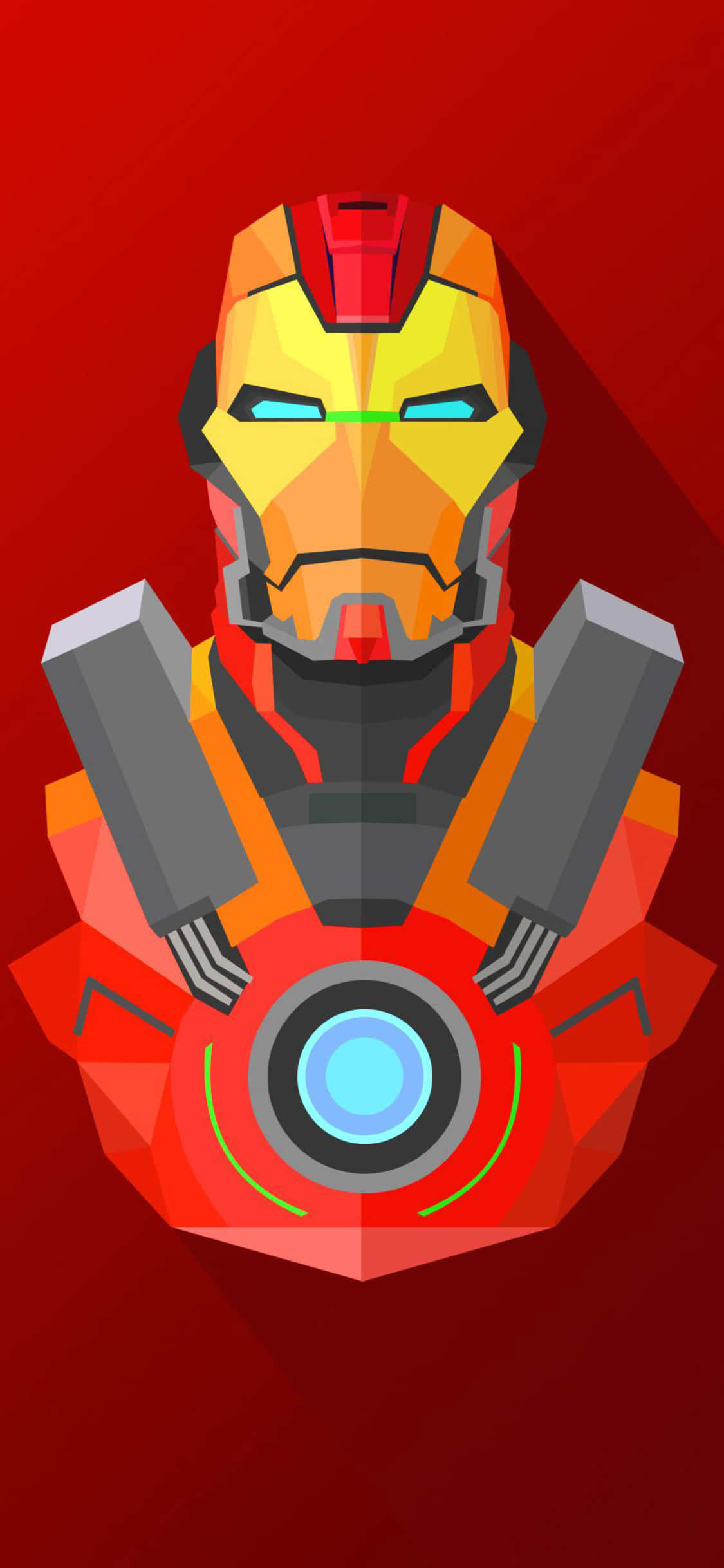 Frío iPhone rojo anaranjado de Iron Man Fondos de pantalla