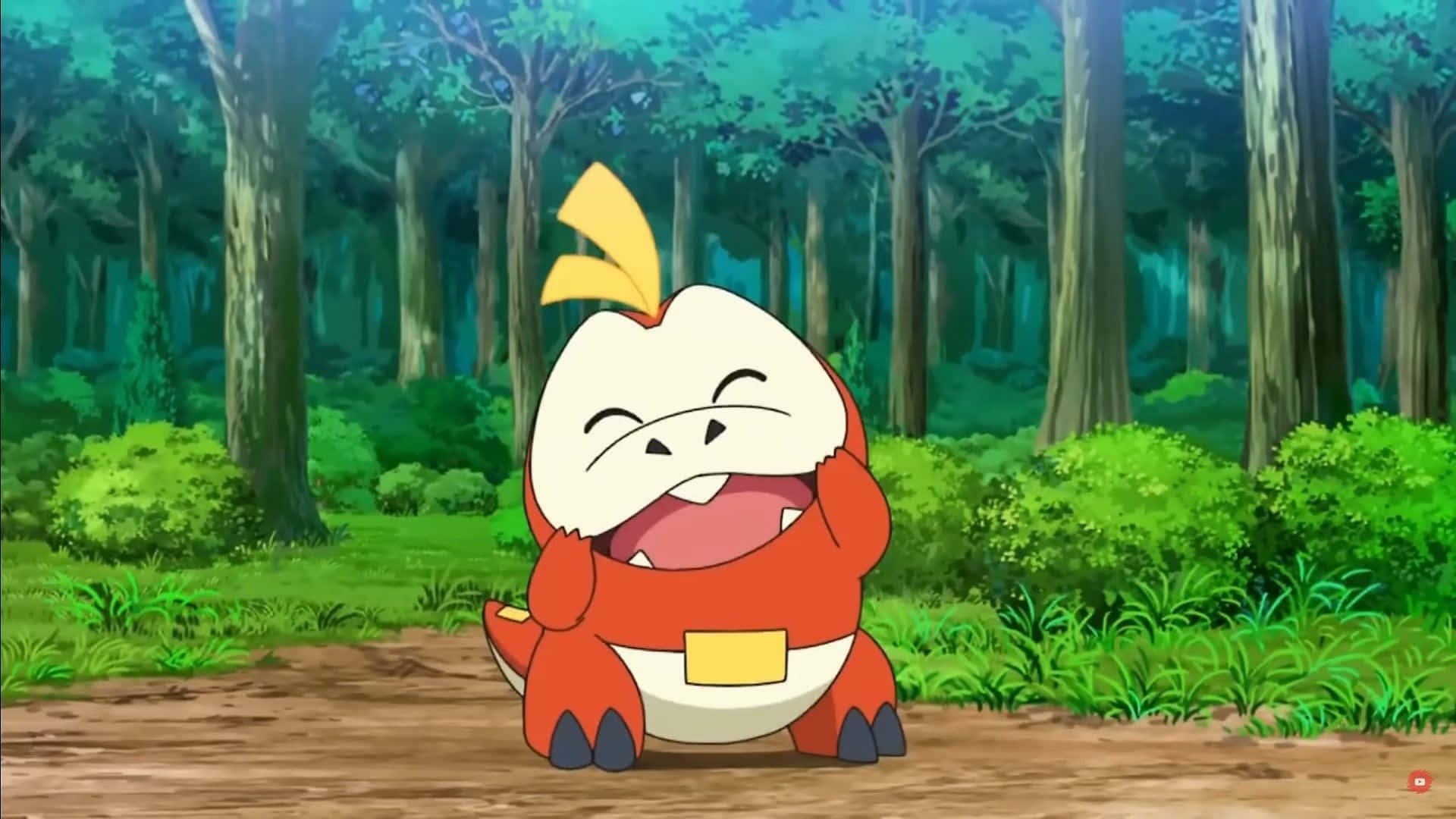 Fuecoco Pokémon con fondo de naturaleza Fondos de pantalla