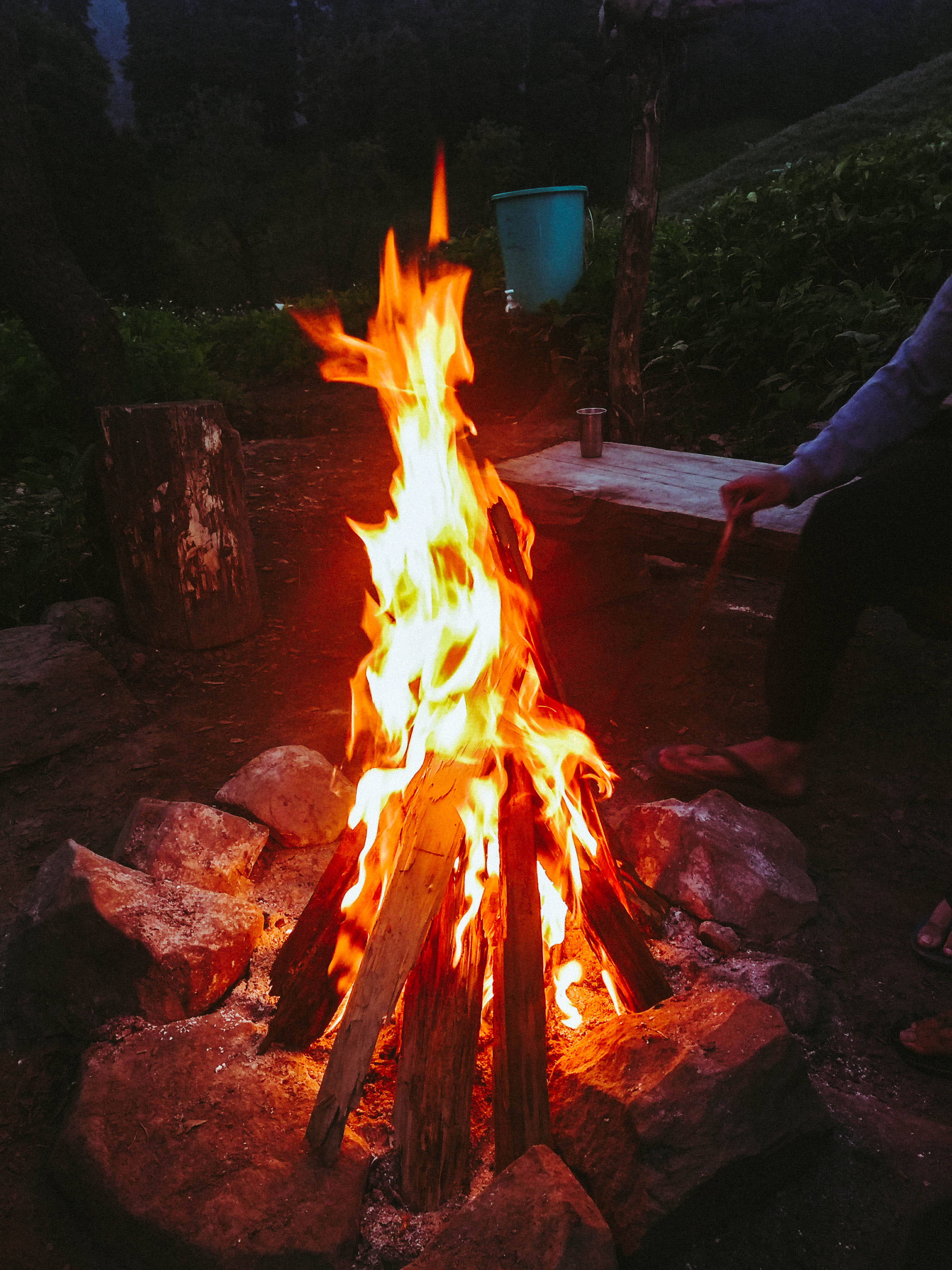 Fuego de campamento 4K Fondos de pantalla