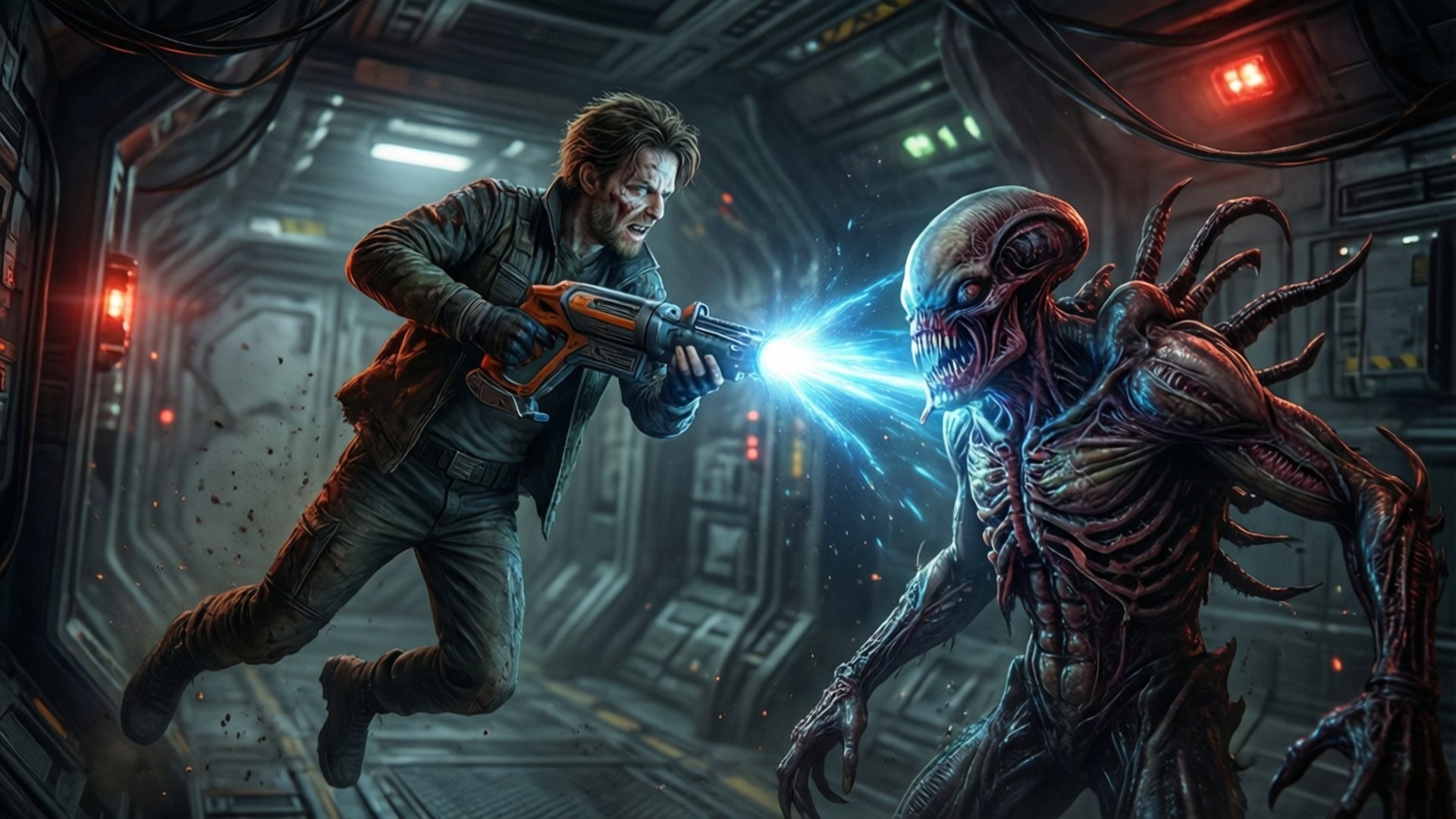 Isaac Clarke se enfrenta a los necromorfos en gravedad cero a bordo del Ishimura.