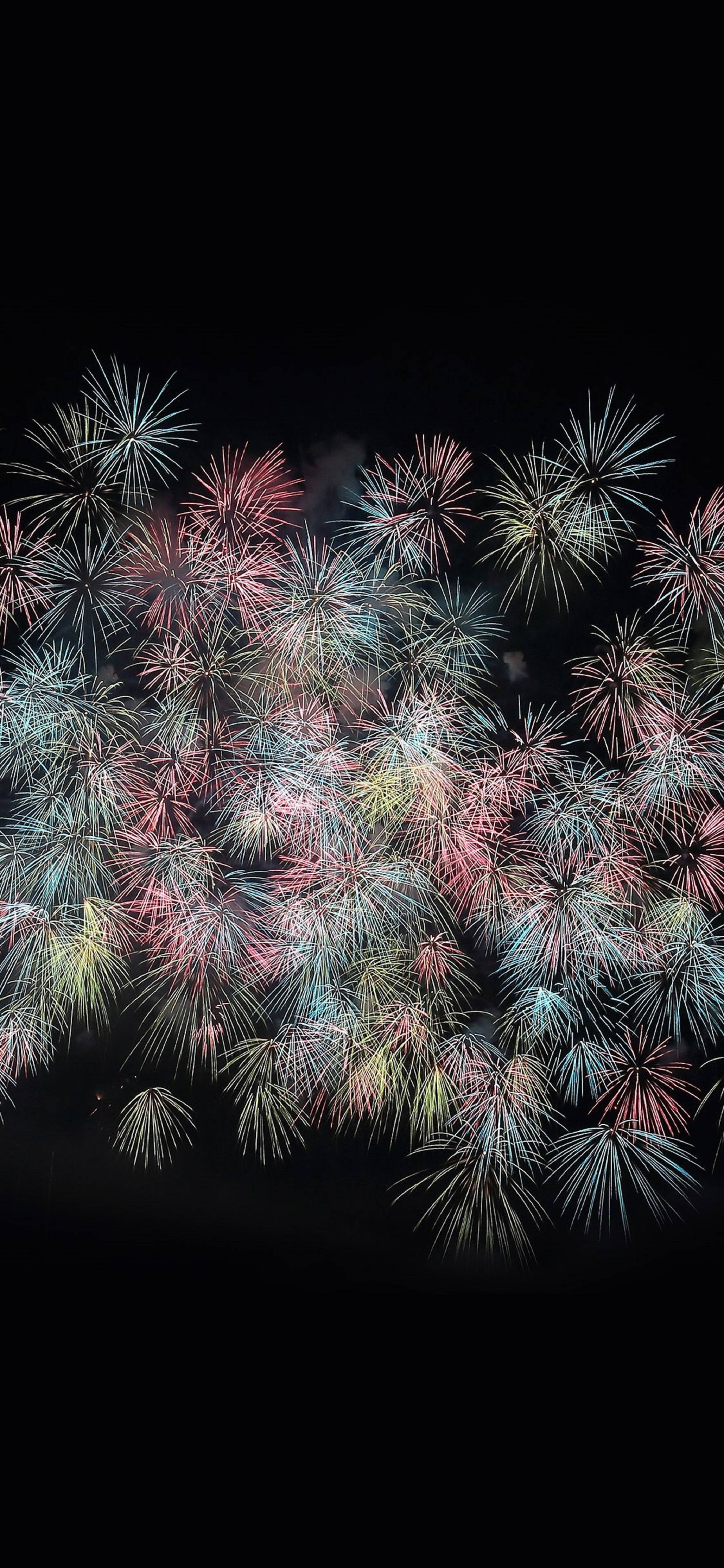 Fuegos Artificiales de Año Nuevo Estética Pastel Fondos de pantalla