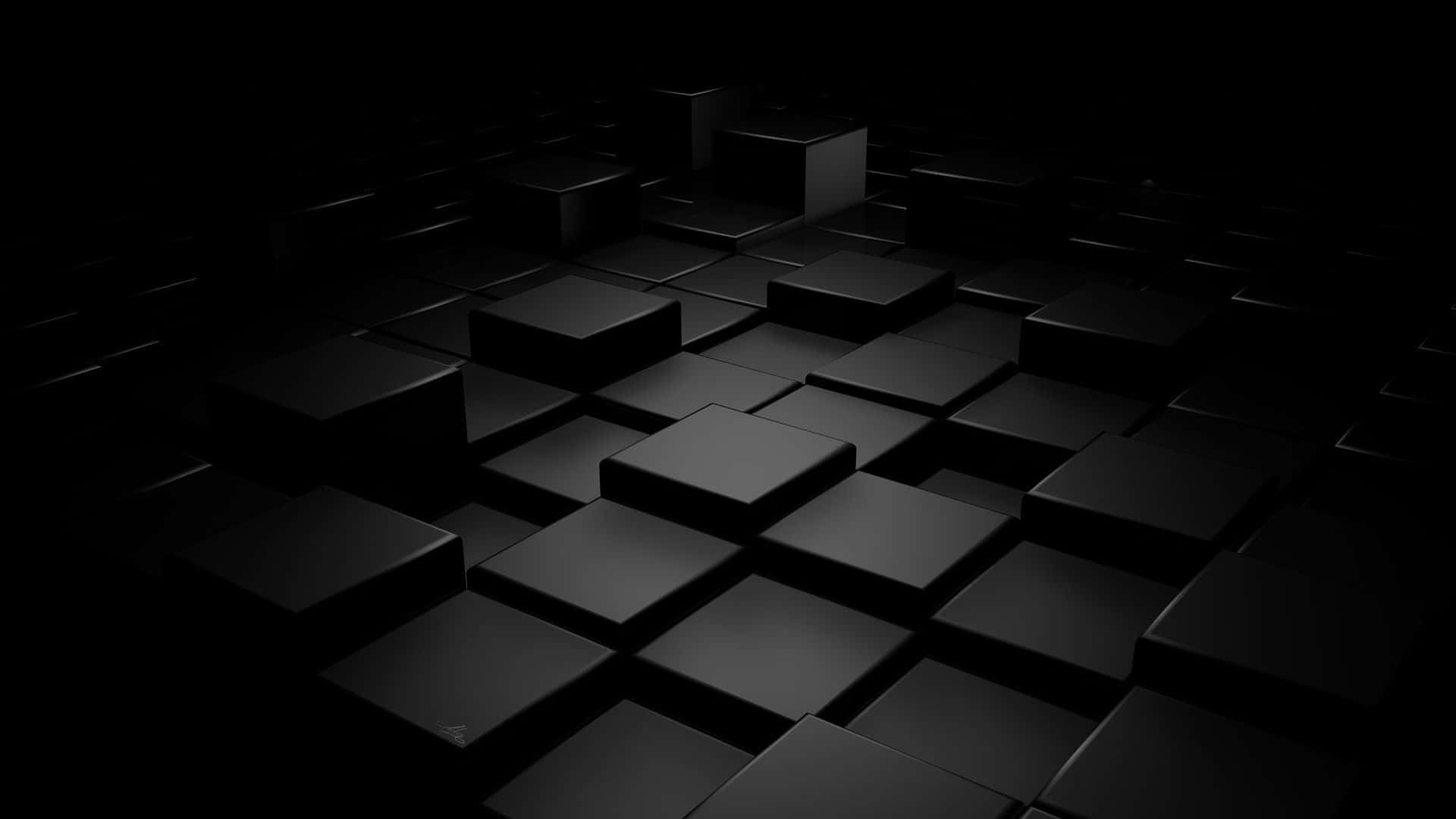 Fusión de Cubos 3D Fondo Negro Total Fondos de pantalla