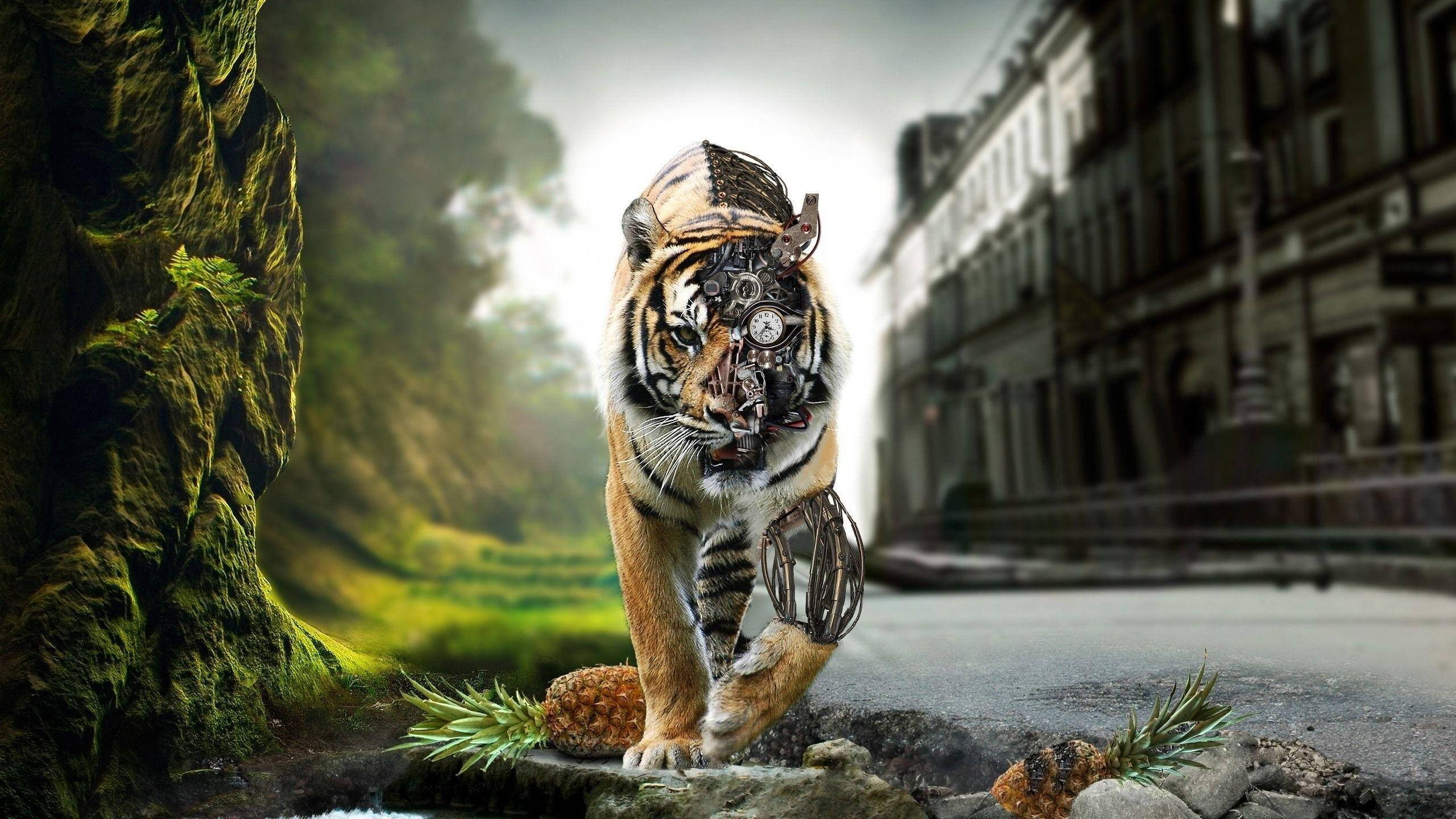 Fusión Genial de Tigre Android Fondos de pantalla