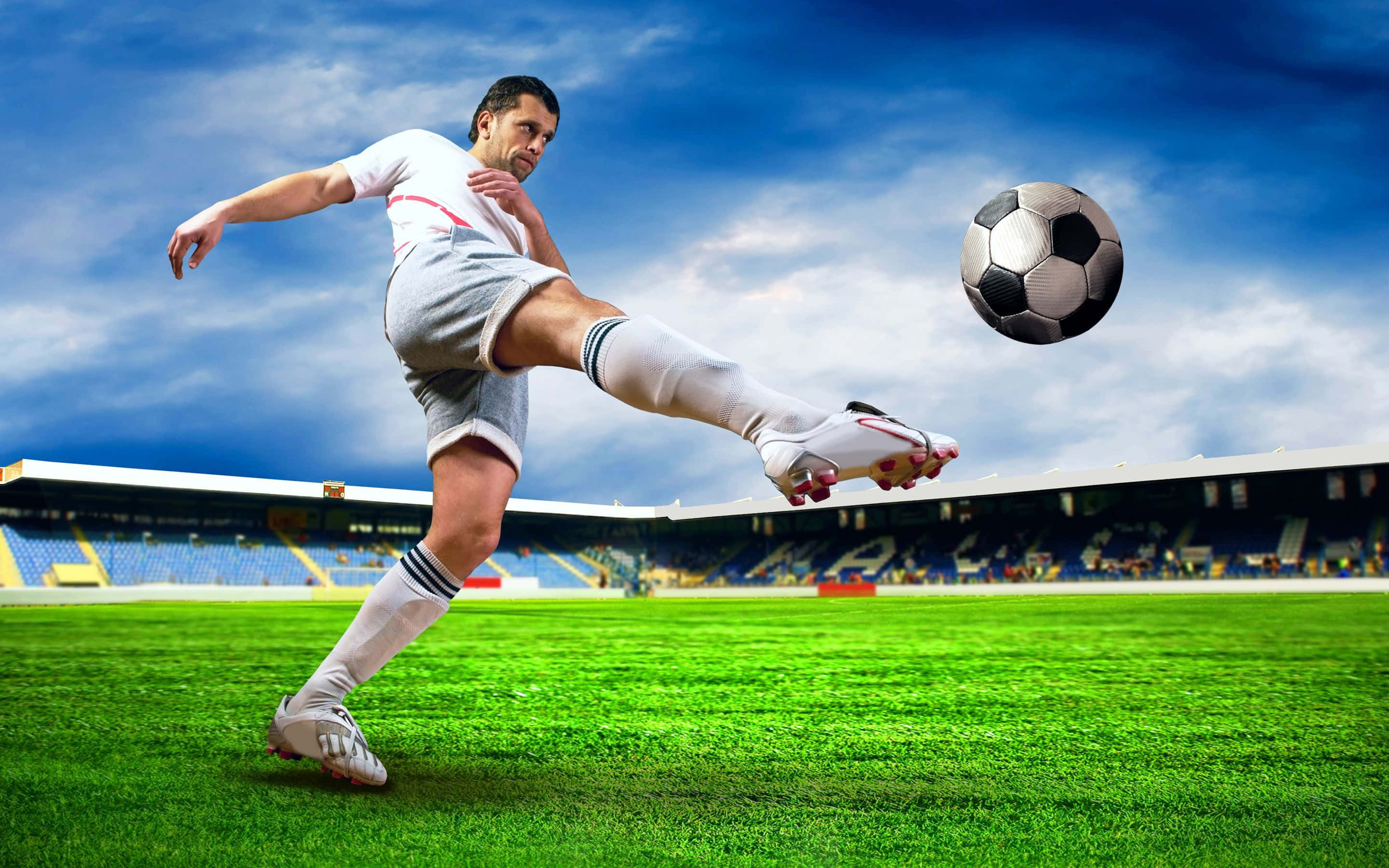 Fútbol 4K y un jugador de fútbol Fondos de pantalla
