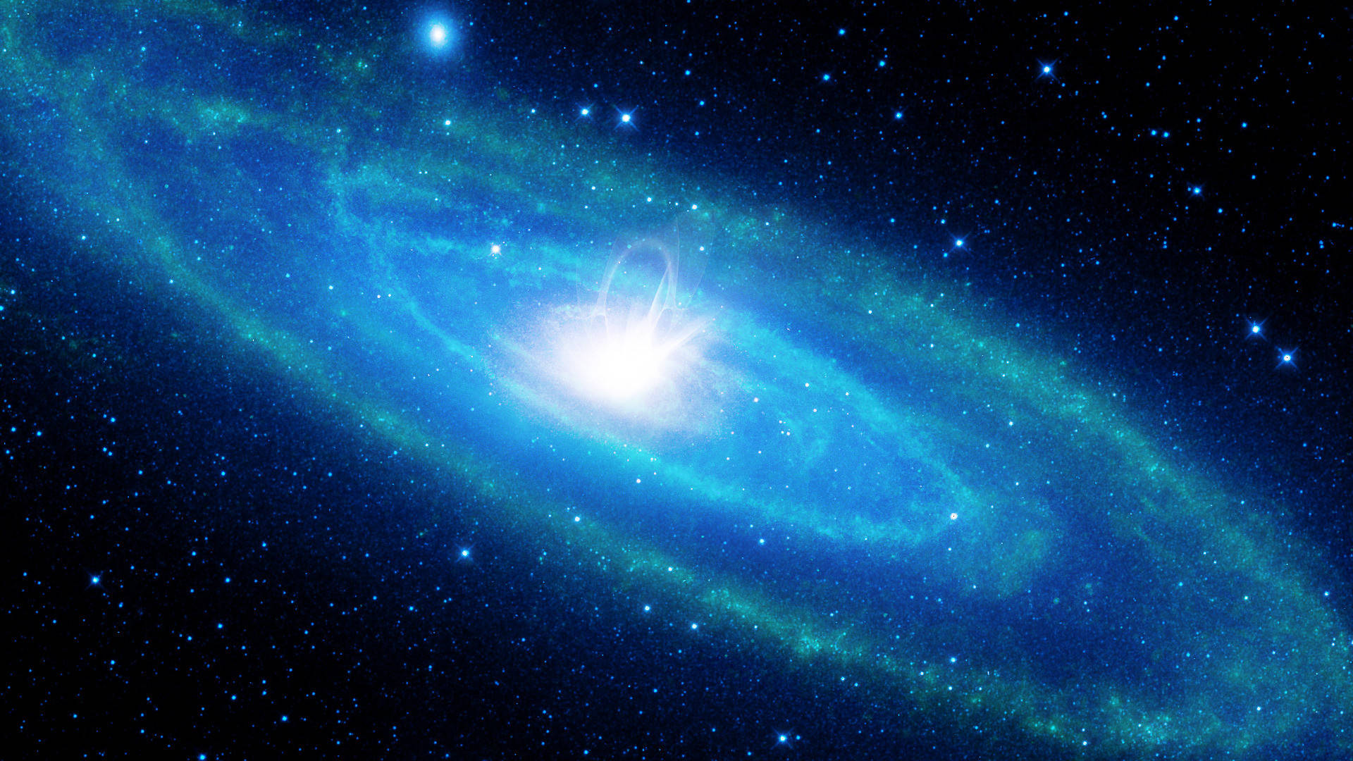 Galaxia Azul Fresca Fondos de pantalla