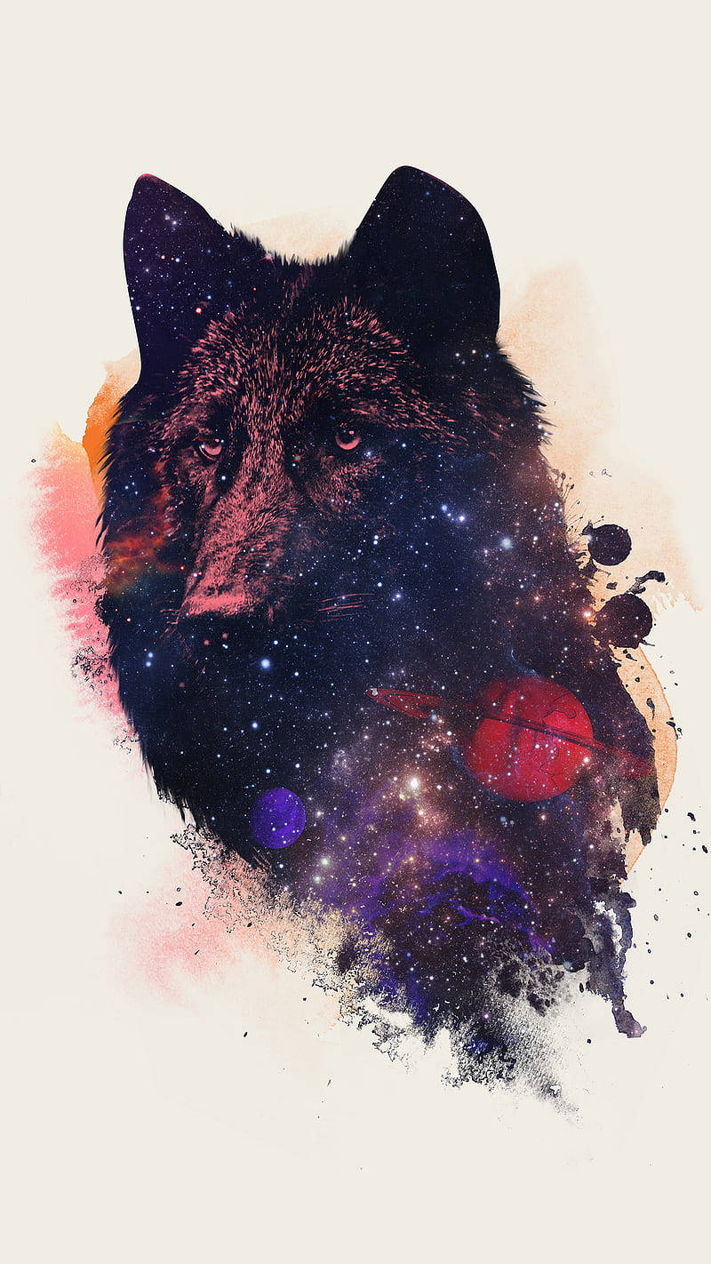Galaxia Genial con Cuerpos Celestes en Lobo Fondos de pantalla