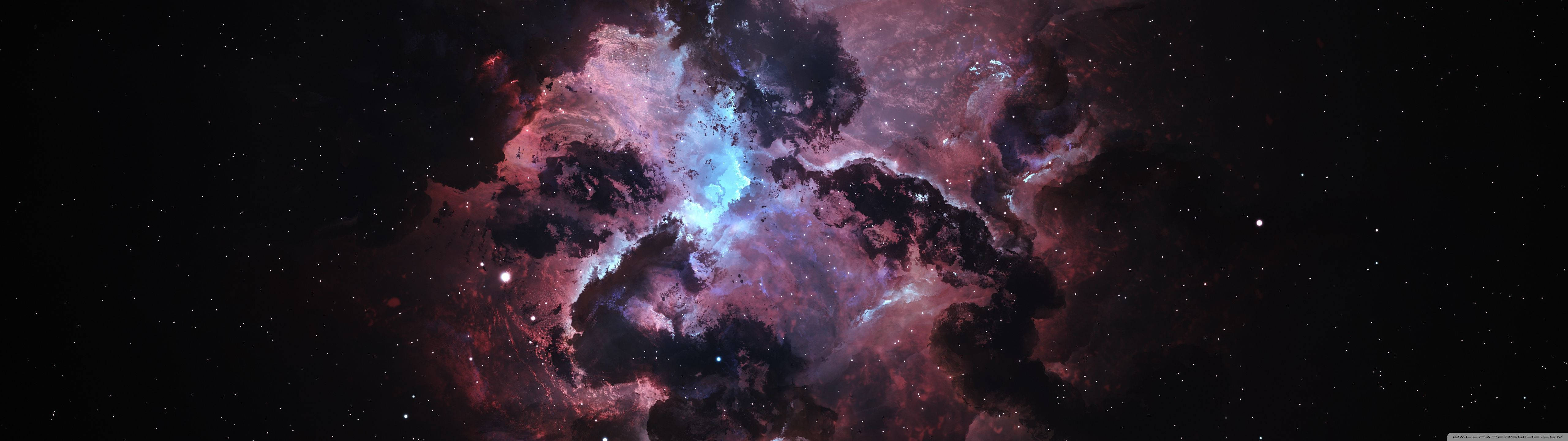 Galaxia Púrpura con Llamaradas Fondos de pantalla