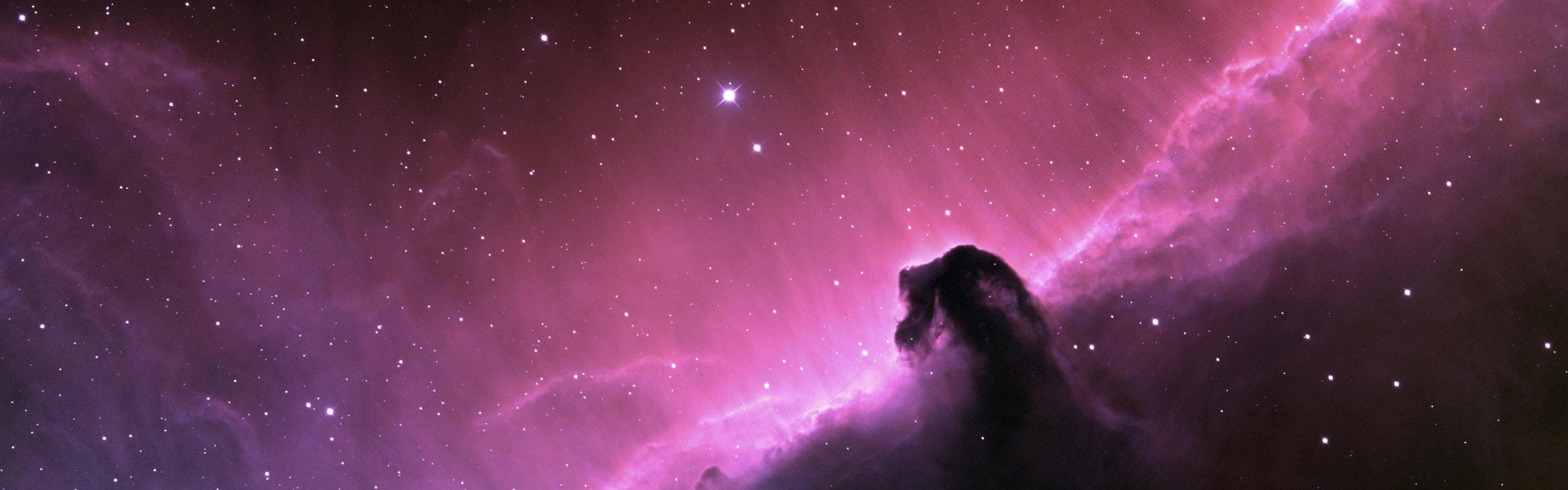 Galaxia Púrpura de Doble Monitor Fondos de pantalla