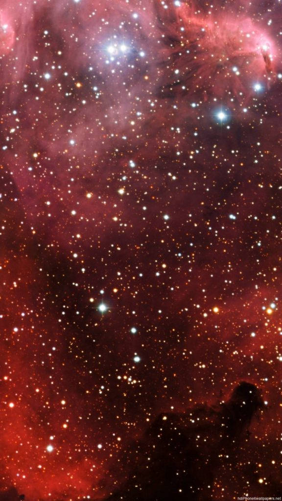 Galaxia Roja Espacial iPhone Fondos de pantalla