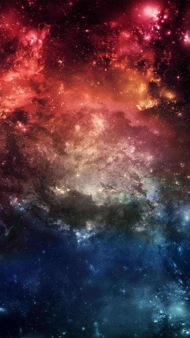 Galaxia Roja y Azul iPhone SE Fondos de pantalla