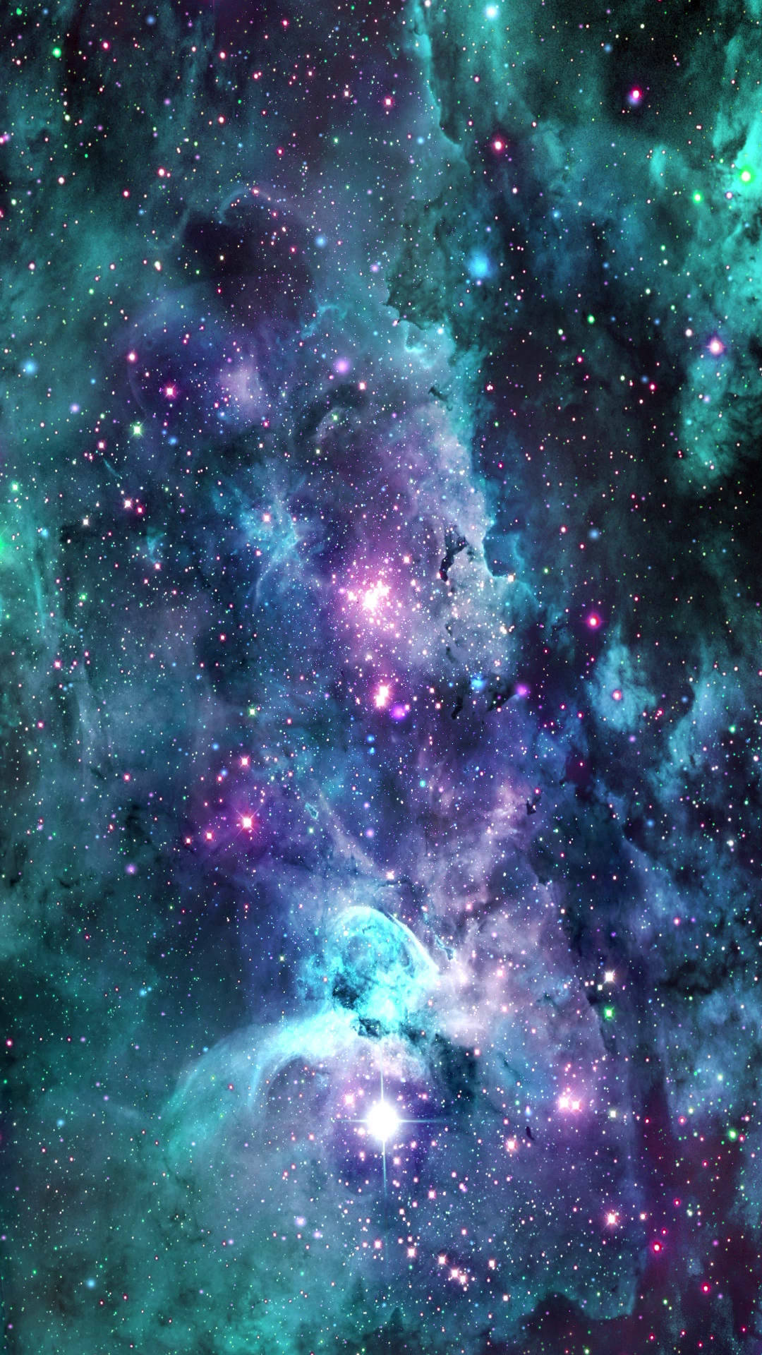 Galaxia Turquesa y Púrpura en Vivo Fondos de pantalla