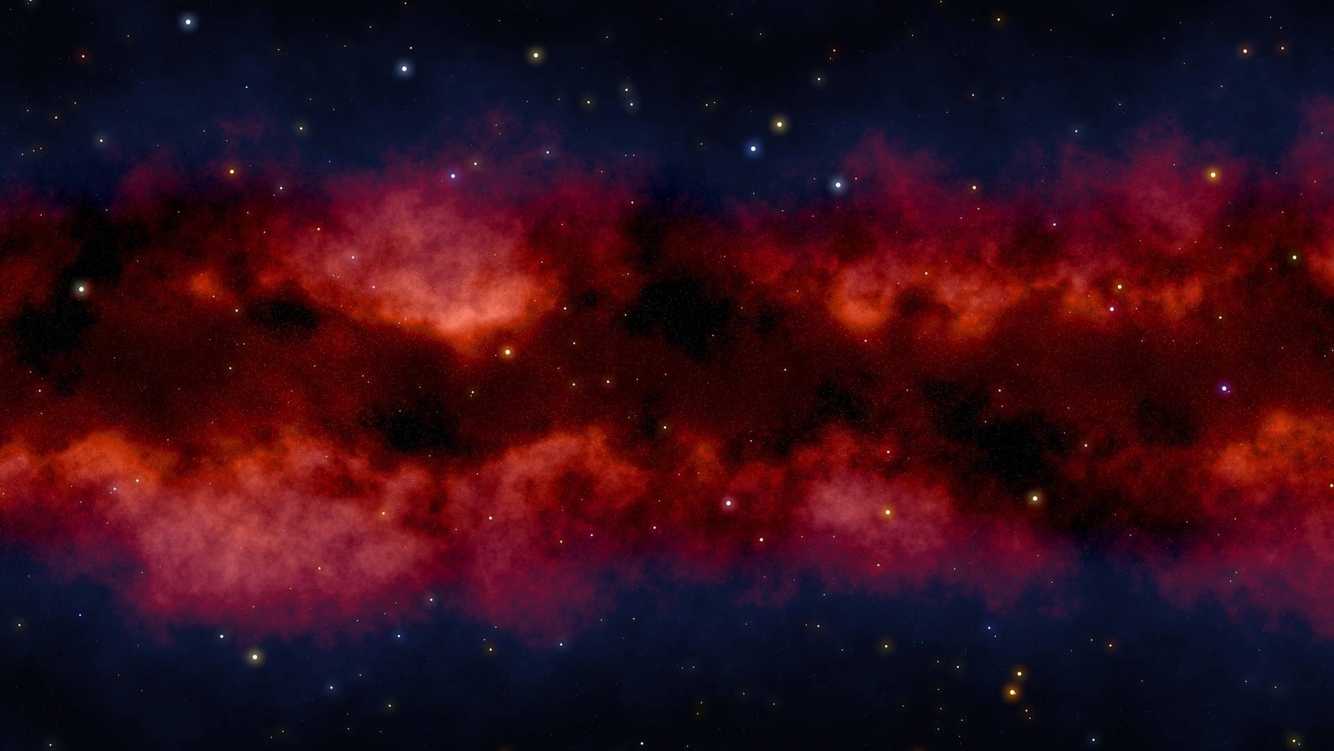 Fondo de pantalla HD de galaxia roja en el espacio exterior