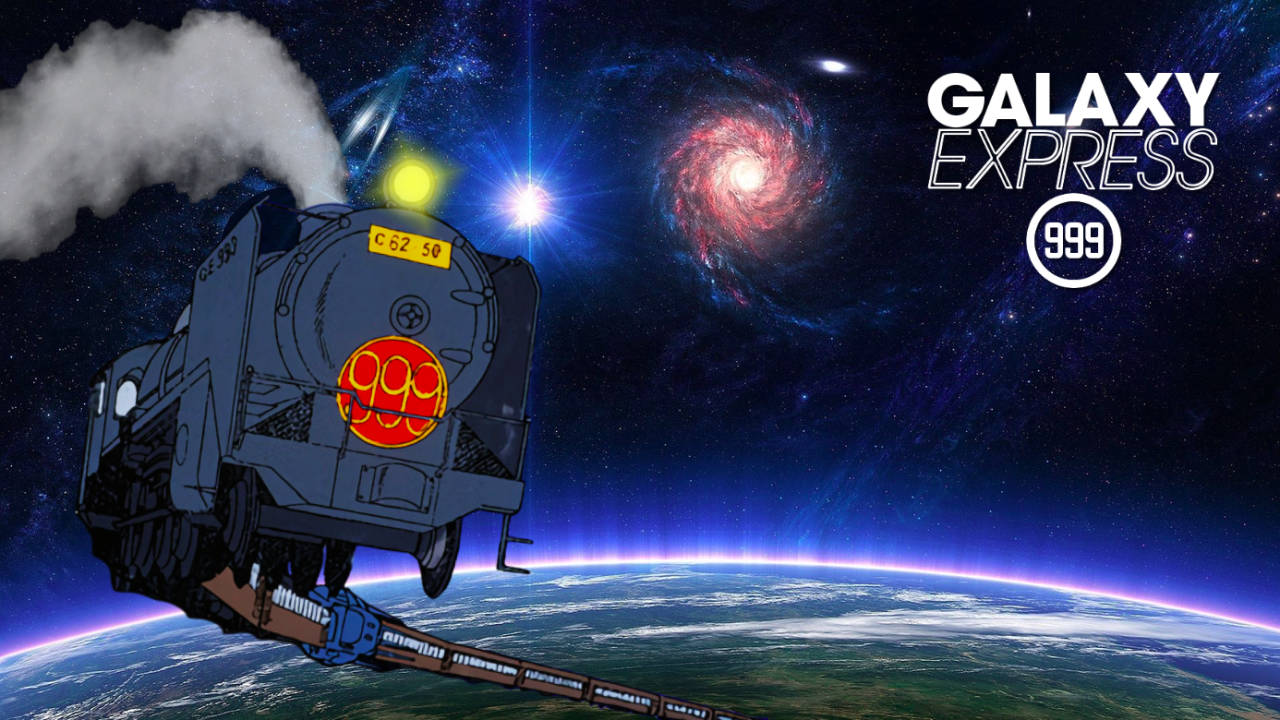 Galaxy Express 999 pasando la Tierra Fondos de pantalla