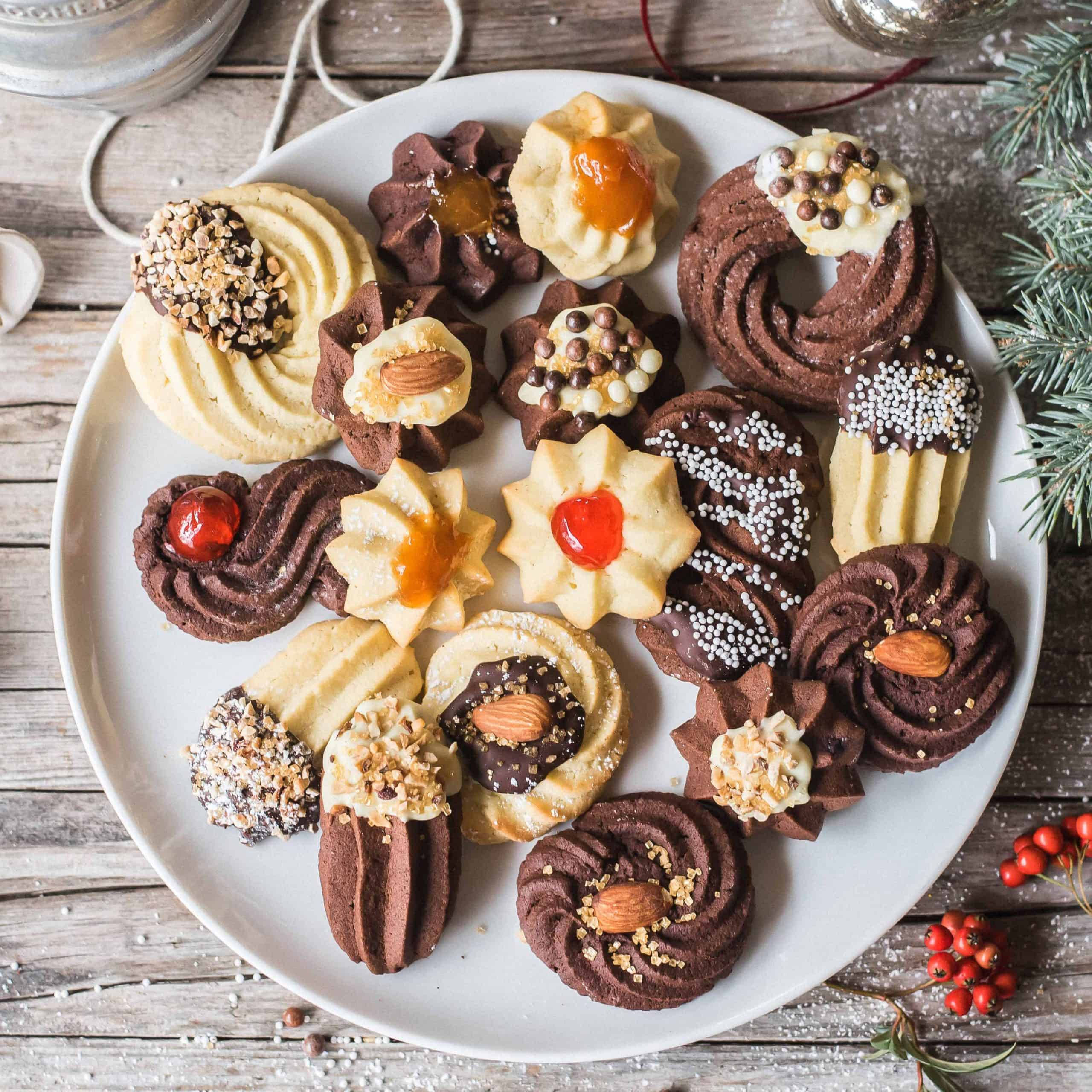 Galletas Navideñas con Chocolates y Nueces Fondos de pantalla
